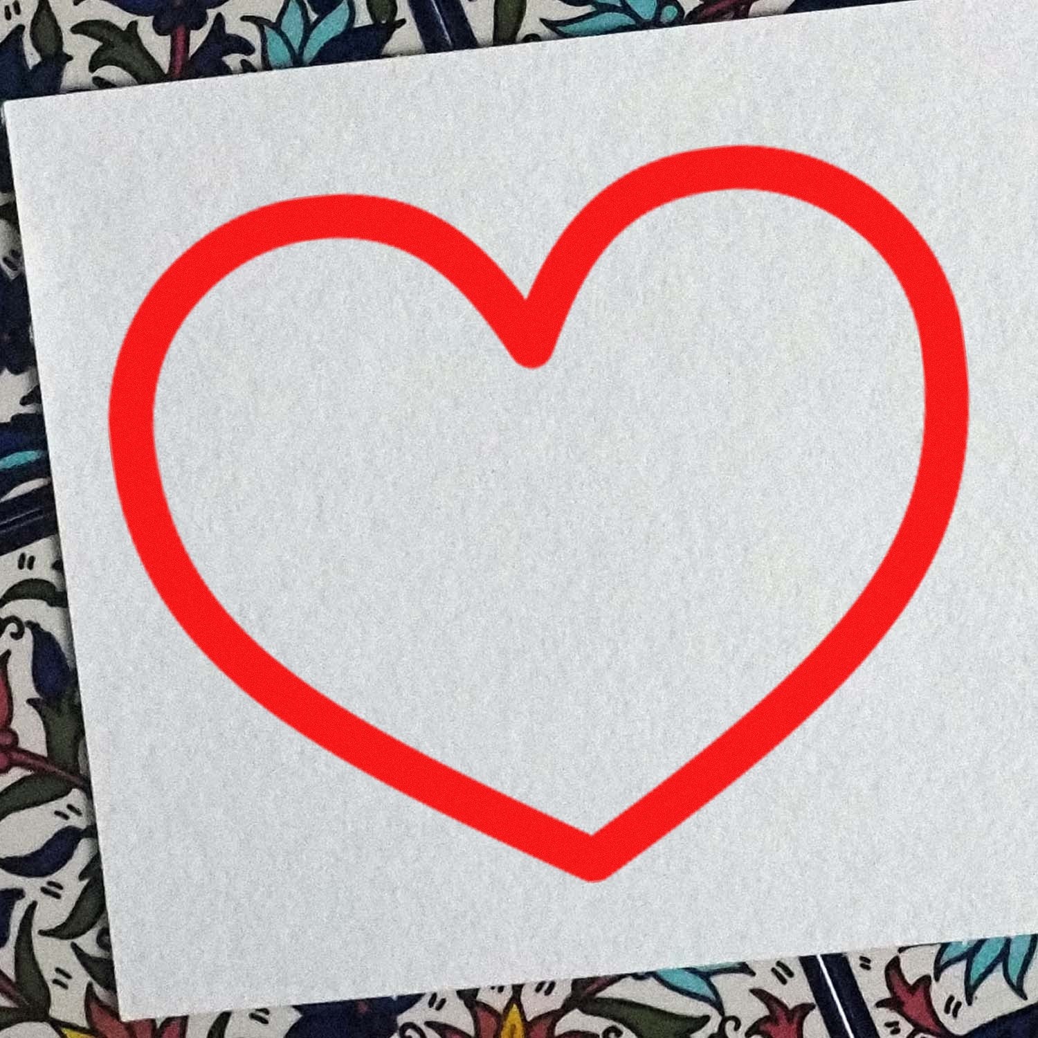 Self-Inking Heartfelt Loyalty Purchase Stamp with a bold red heart design on a white background, perfect for adding a personal touch to loyalty cards and stationery.