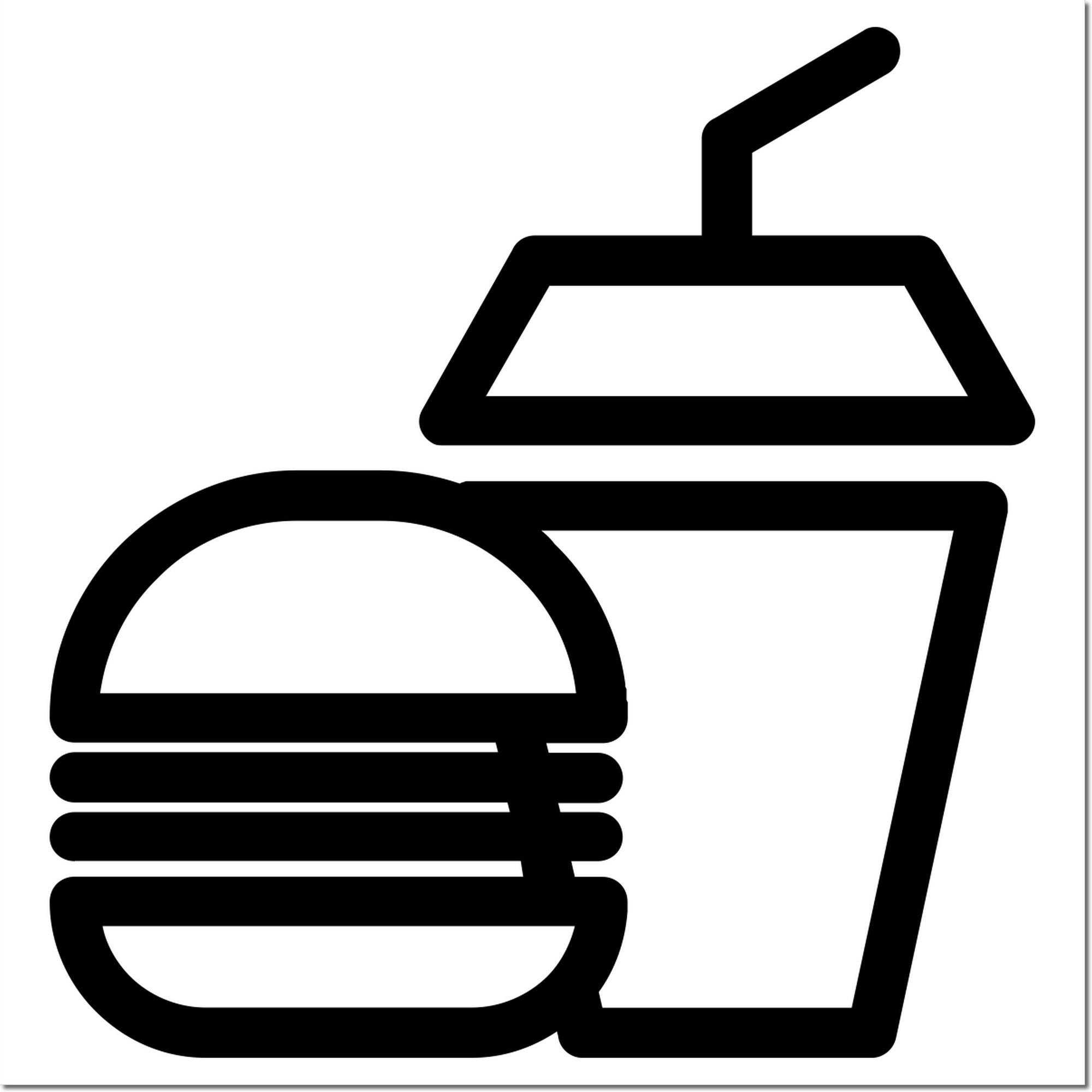 Wood Handle Burger Bliss Loyalty Punch Card Rubber Stamp with a sleek black design, featuring a durable wooden handle and clear imprint for efficient loyalty tracking. Perfect for businesses.