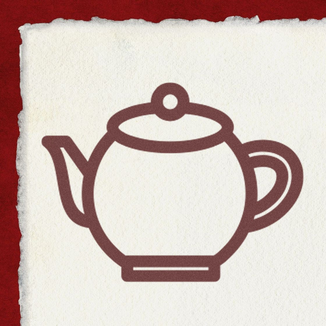 Wood Handle Steamy Rewards Loyalty Program Rubber Stamp with teapot design on textured paper background, showcasing its elegant and functional design.