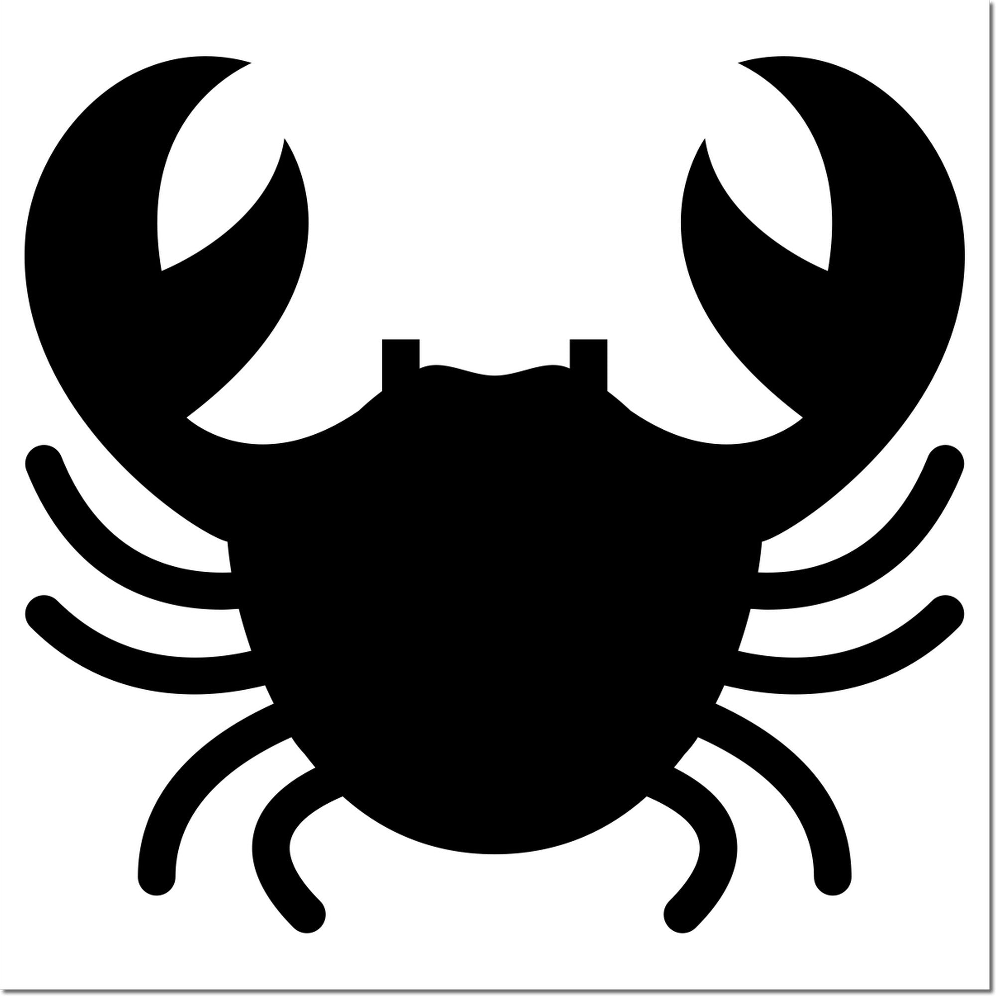 Wood Handle Crabby Rewards Rubber Stamp featuring a black crab design imprint, ideal for adding a fun touch to documents and crafts.