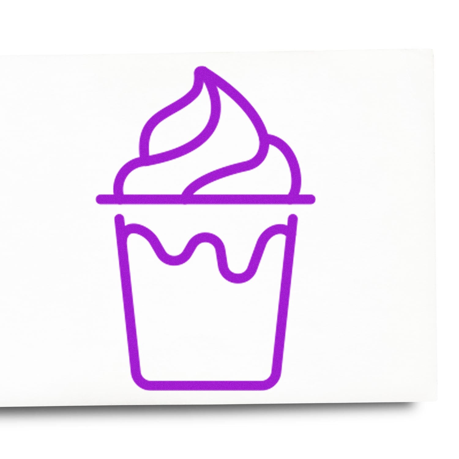 Self-Inking Coffee Customer Reward Stamp with a purple coffee cup and swirl design on a white background, ideal for loyalty programs and promotions.