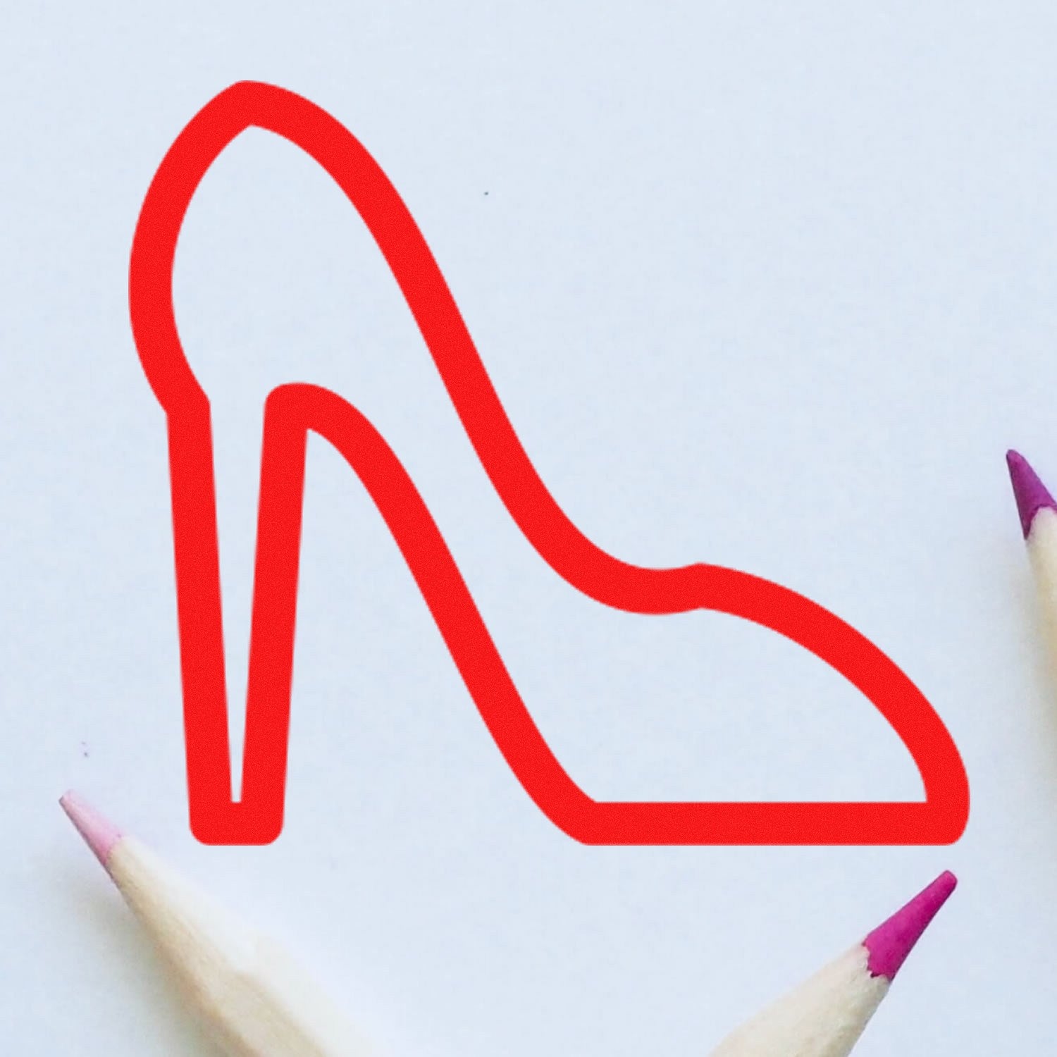 Wood Handle Shoe Loyalty Card Rubber Stamp featuring a red high heel shoe design, perfect for adding a stylish touch to loyalty cards. Ideal for fashion retailers and boutiques.