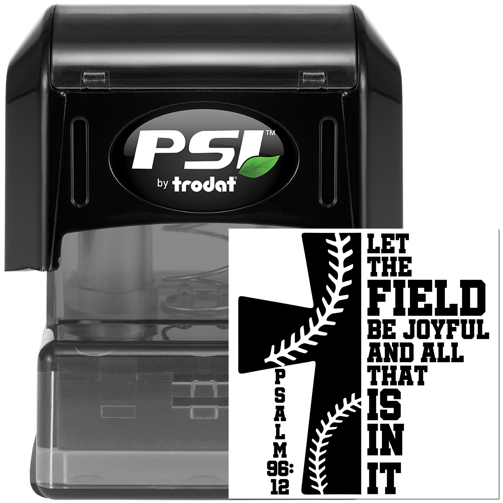 Pre-Inked Joyful Baseball Field Place Card Stamp