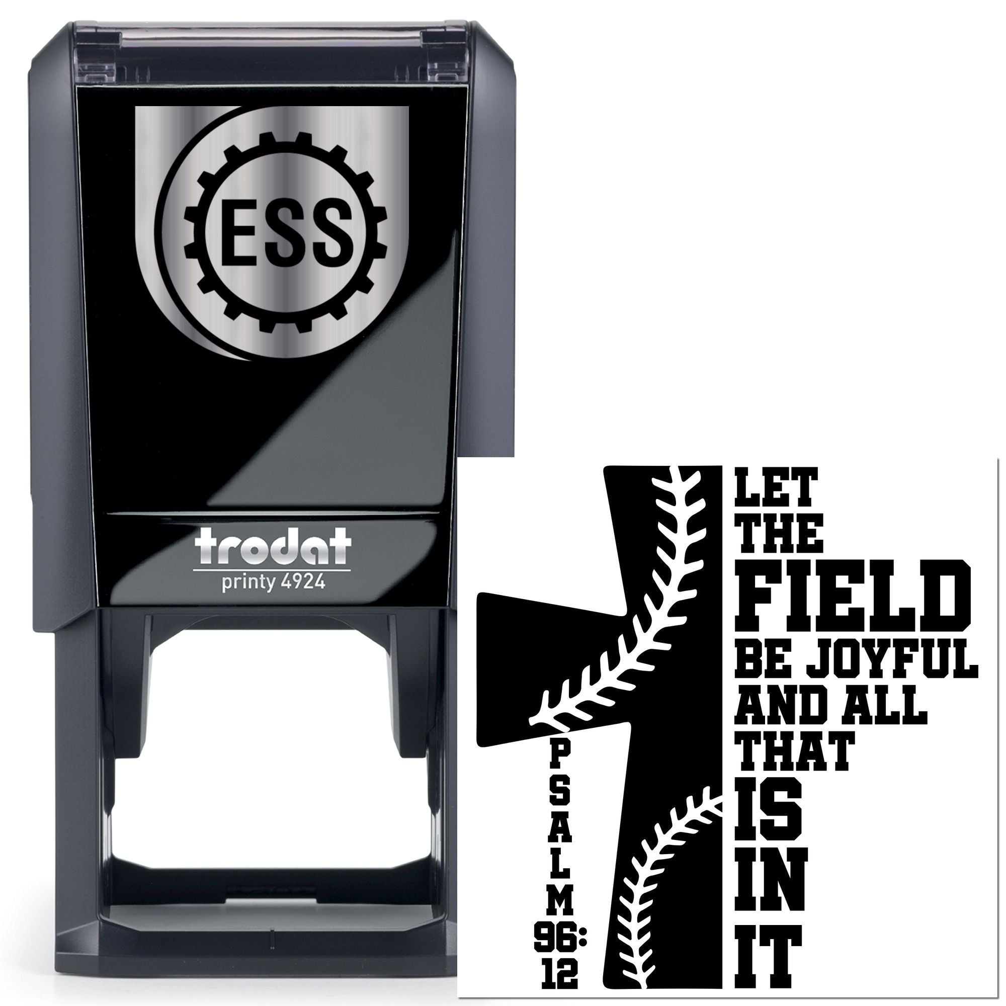Self-Inking Baseball Psalm Craft Stamp