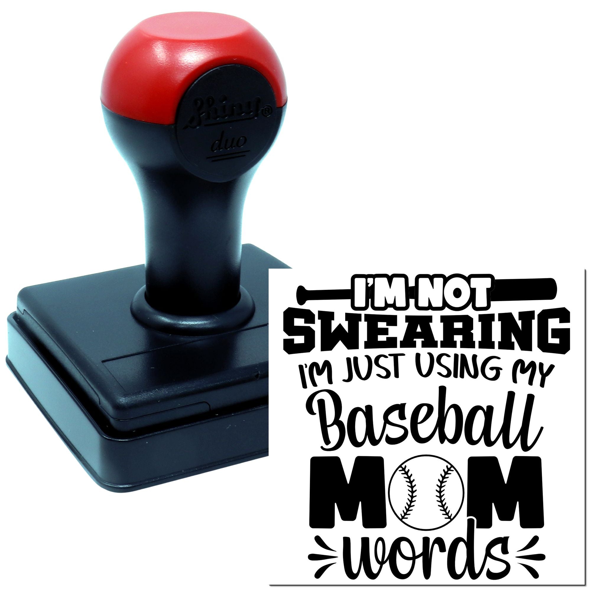 Duo Baseball Mom Words Love Pride Hand Stamp