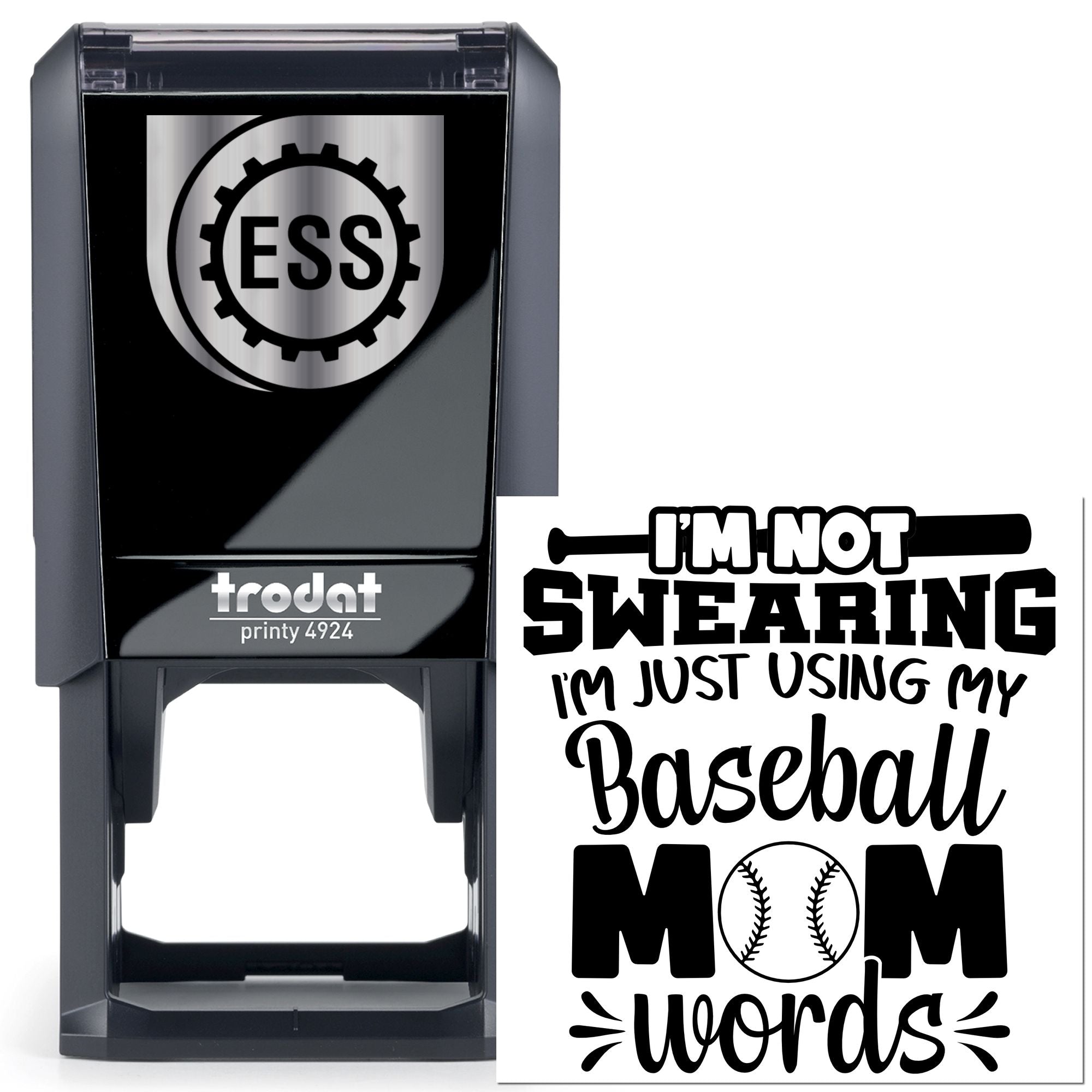 Self-Inking Baseball Mom Scrapbook Stamp