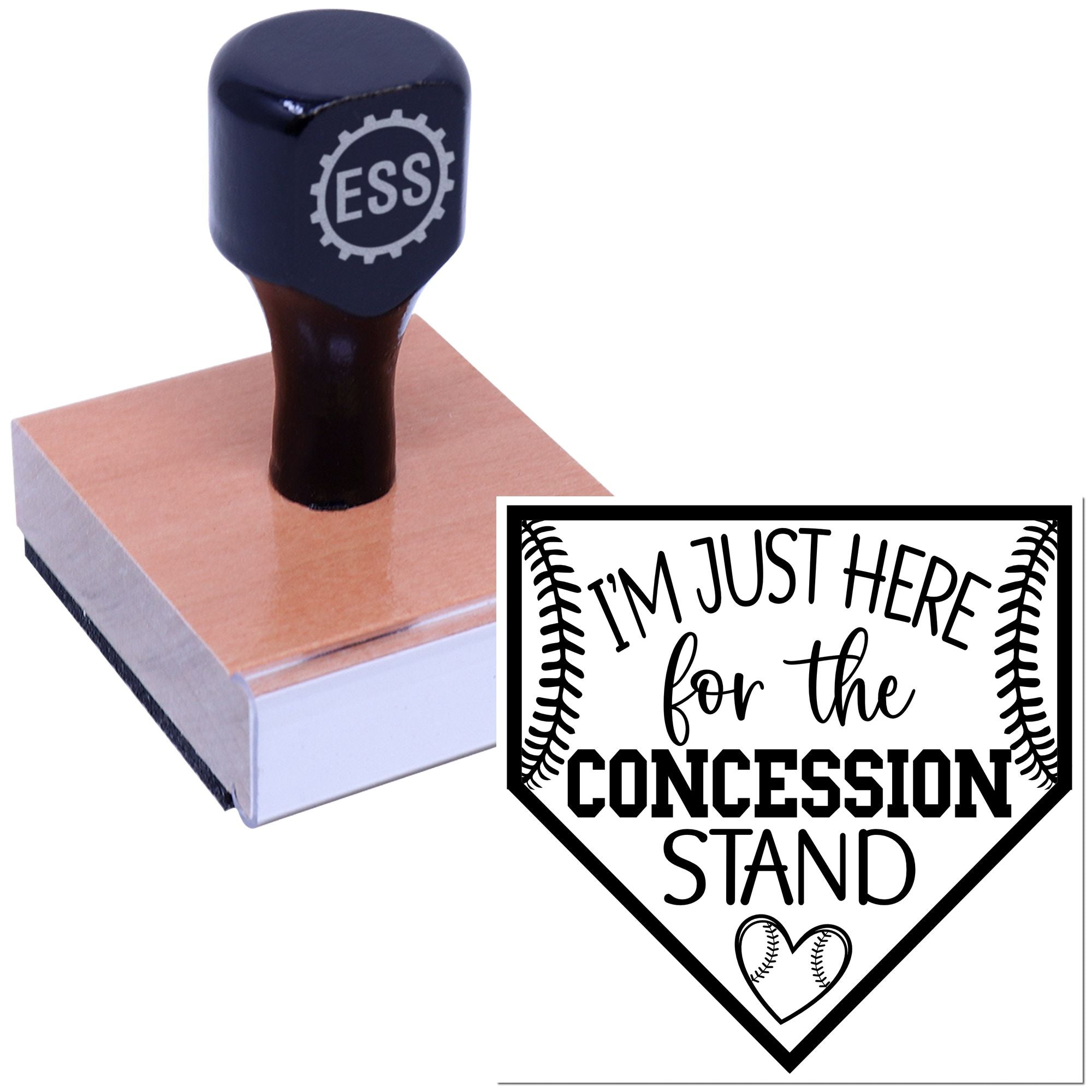 Concession Stand Fan Card Making Rubber Stamp
