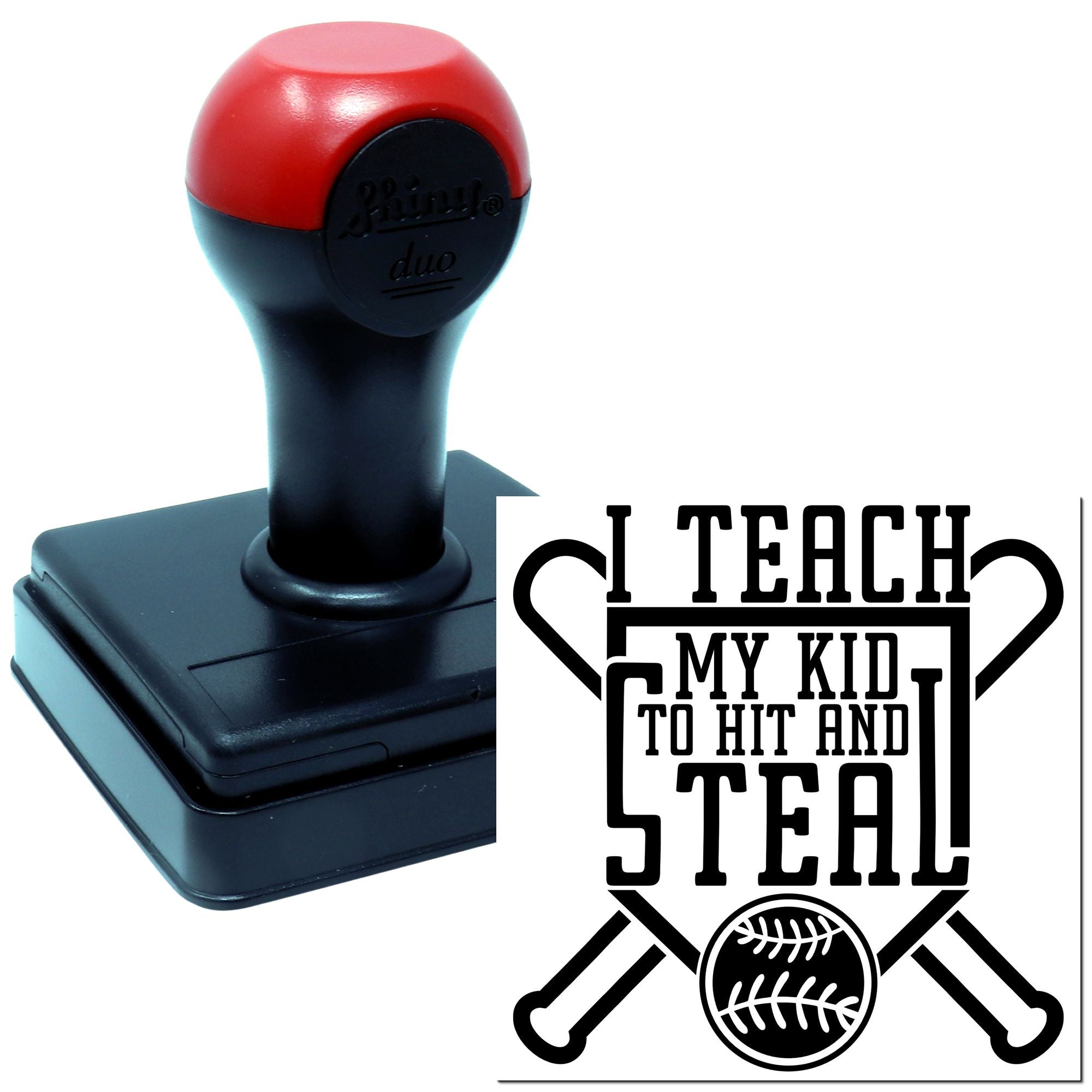 Duo Teach My Kid Baseball Steal Hand Stamp