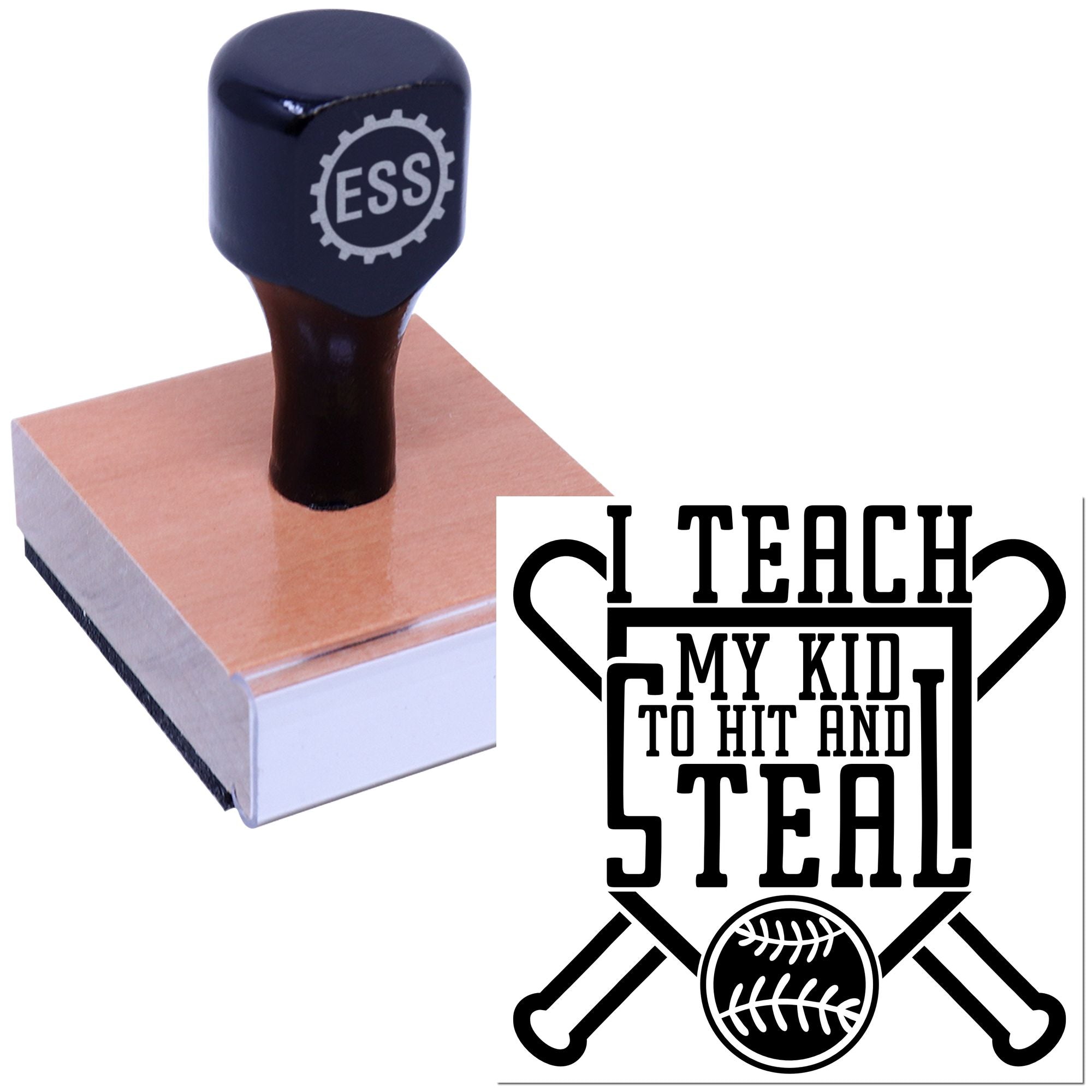 Baseball Parent Pride Paper Craft Rubber Stamp