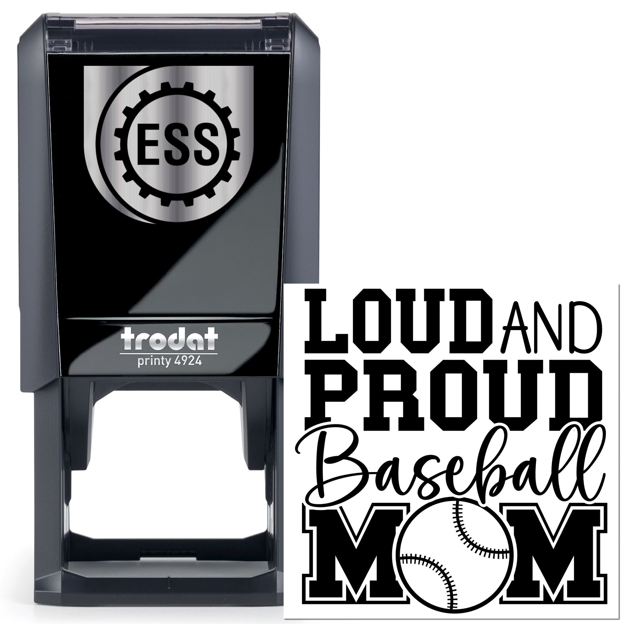 Self-Inking Baseball Mom Paper Goods Stamp