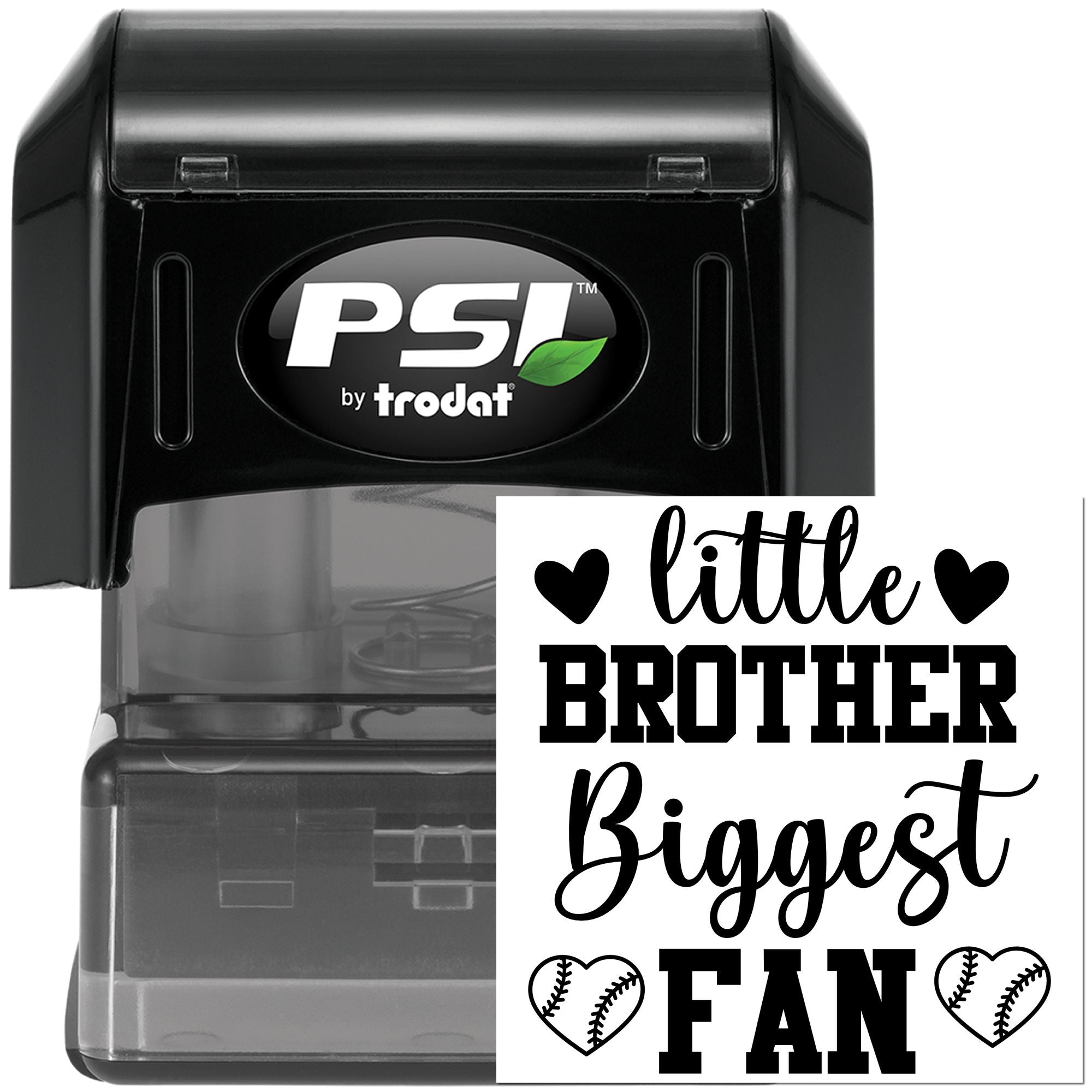 Pre-Inked Little Brother Fan Paper Goods Stamp