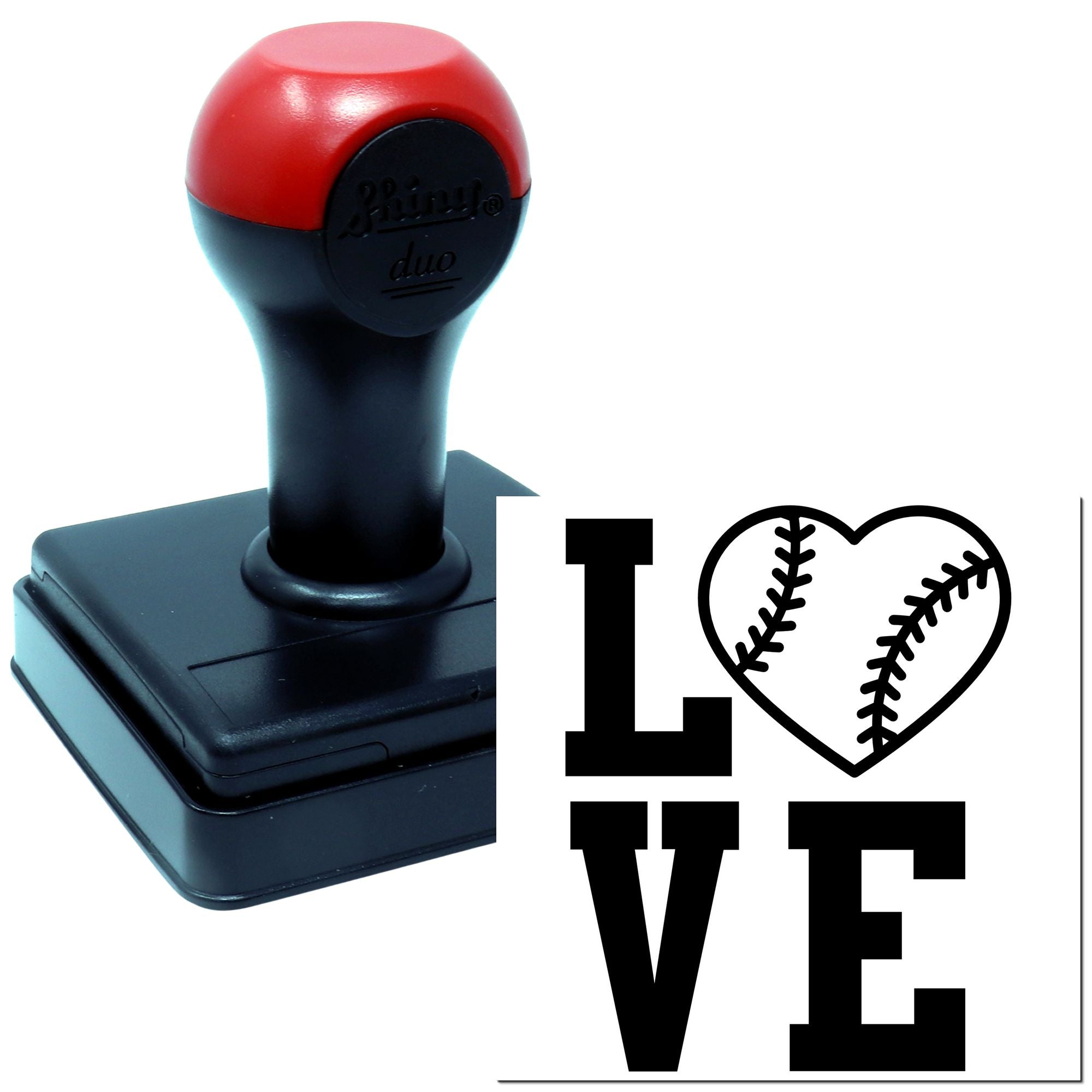 Duo Heart-Shaped Baseball Love Team Spirit Hand Stamp