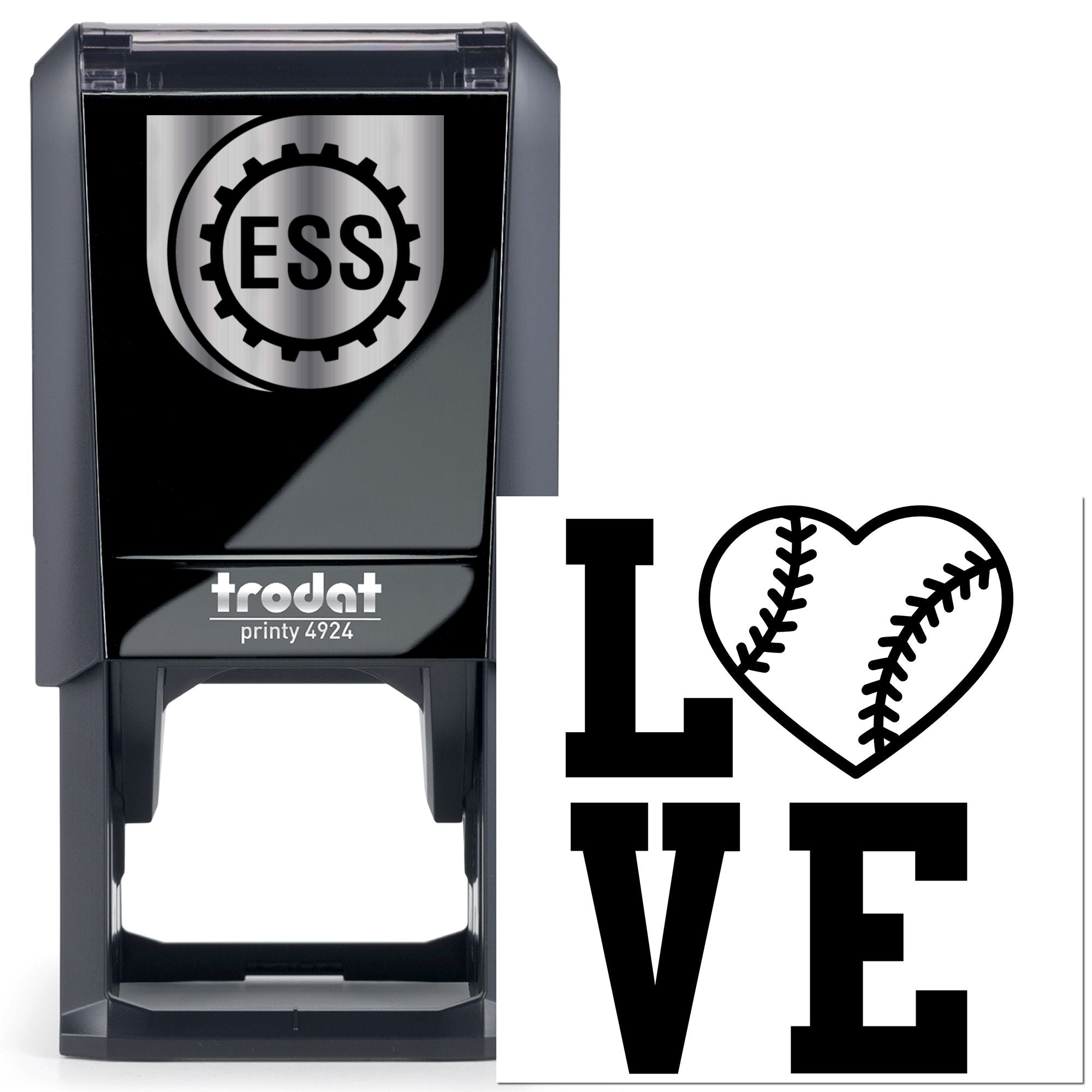 Self-Inking Love Baseball Postcard Stamp