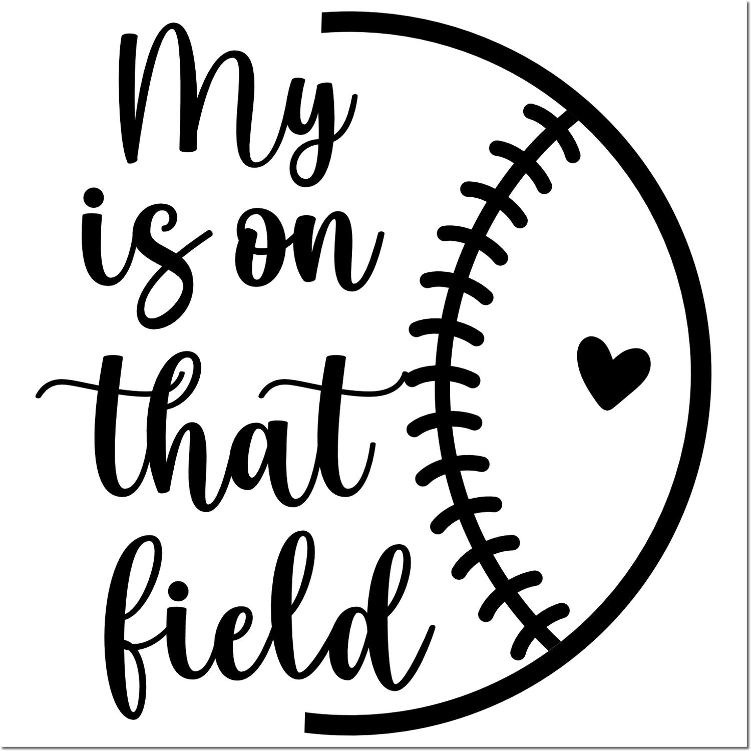 Pre-Inked My Heart Field Postcard Stamp