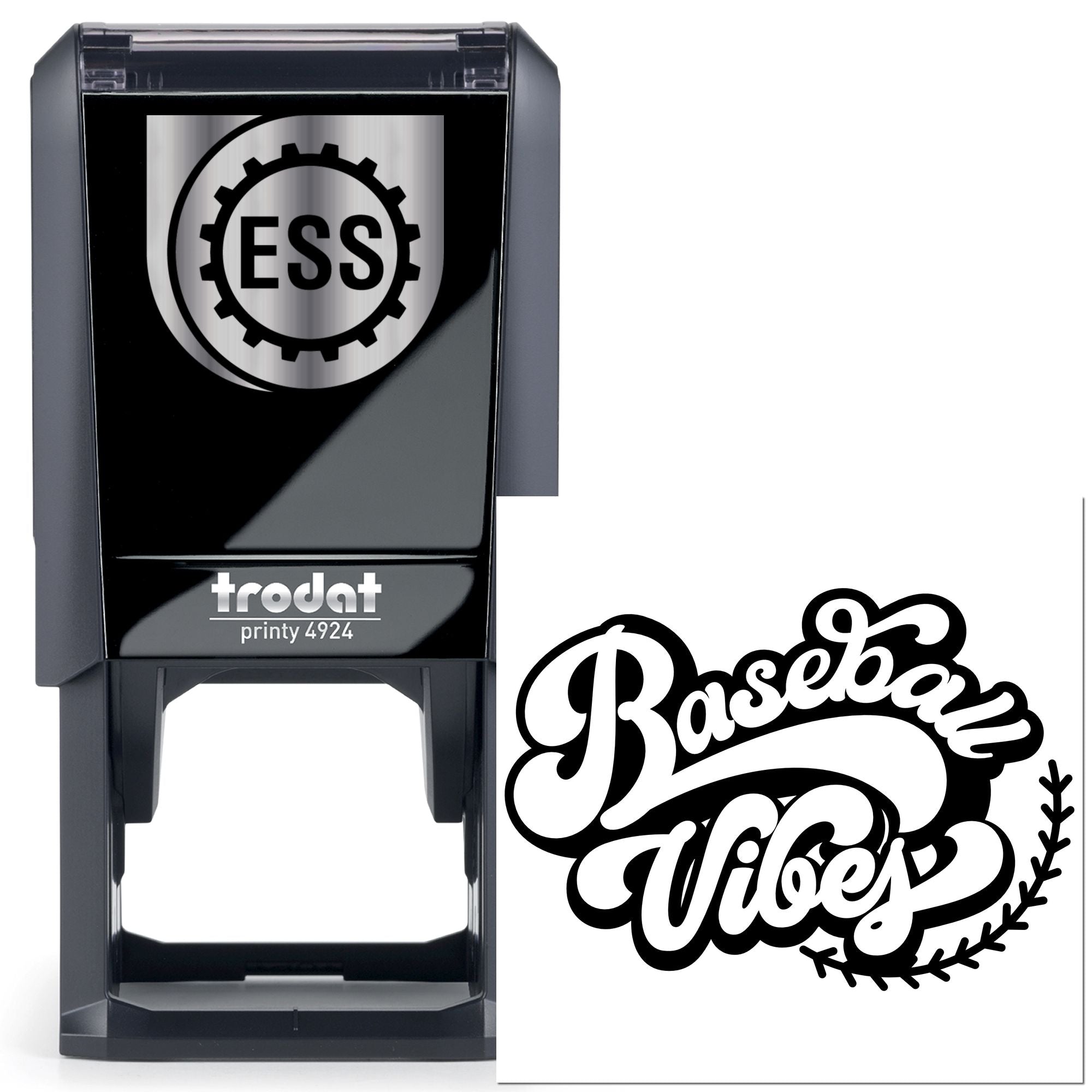 Self-Inking Baseball Vibes Place Card Stamp