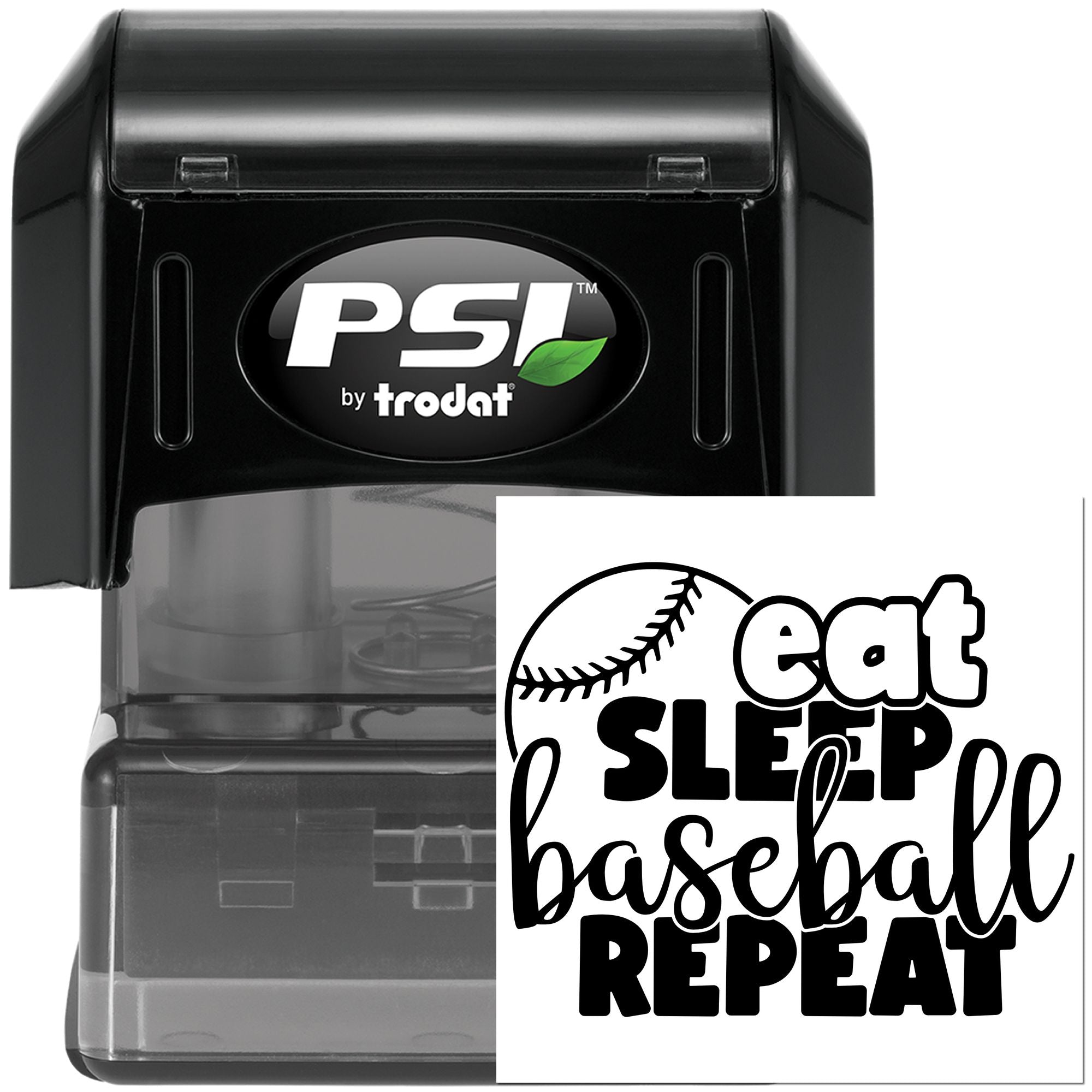 Pre-Inked Eat Sleep Baseball Craft Stamp