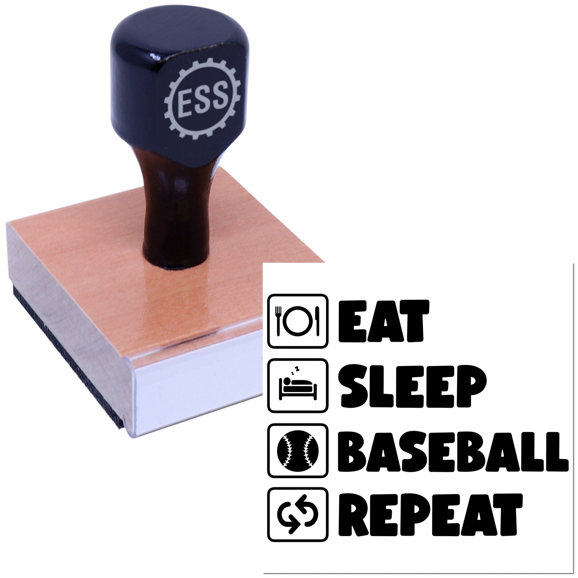 Chow Snooze Ballgame Card Making Rubber Stamp