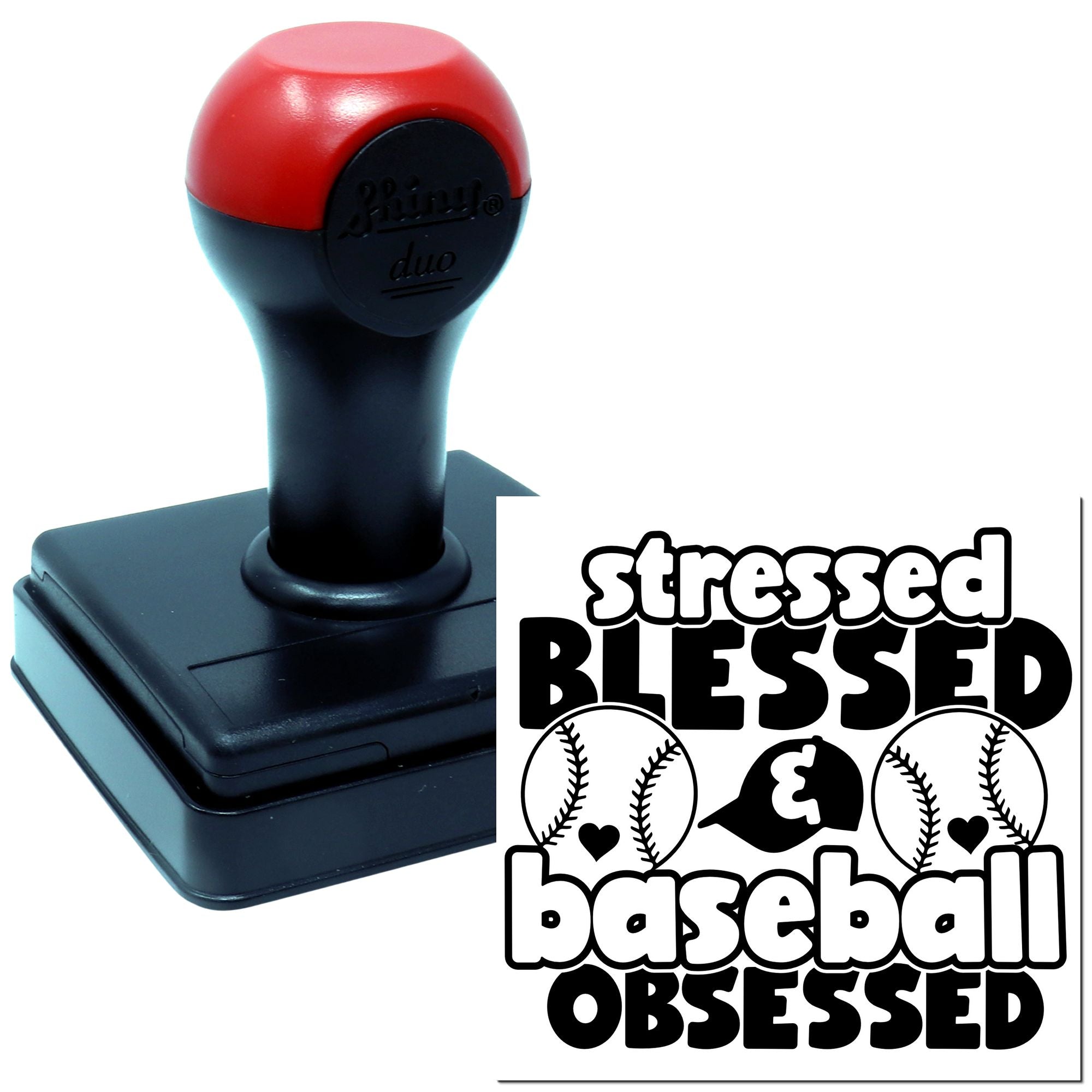 Duo Stressed Blessed And Baseball Obsessed Hand Stamp