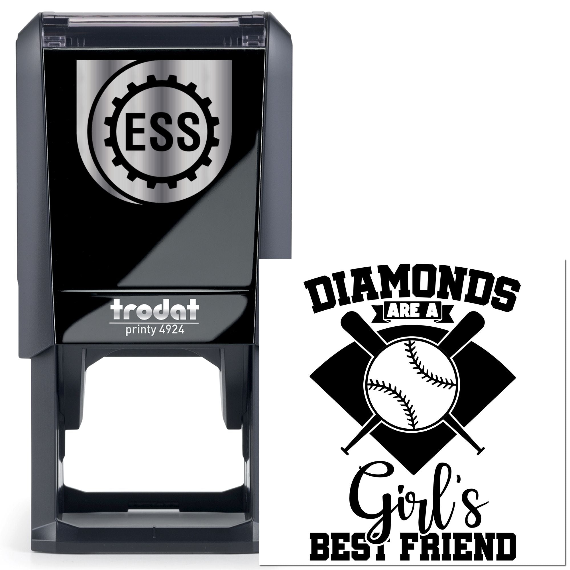 Self-Inking Baseball Diamonds Paper Craft Stamp