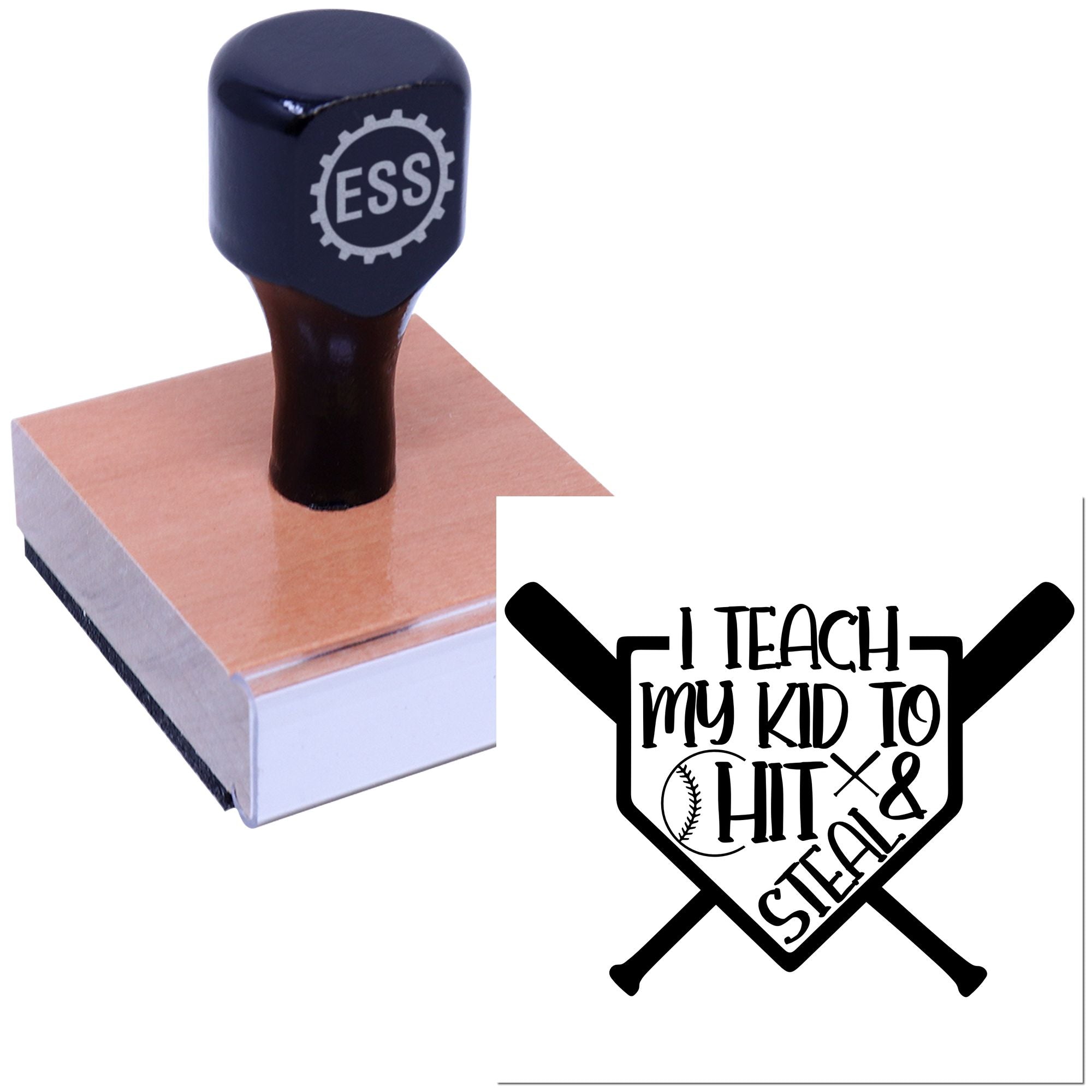 Home Plate Hustle Journaling Rubber Stamp