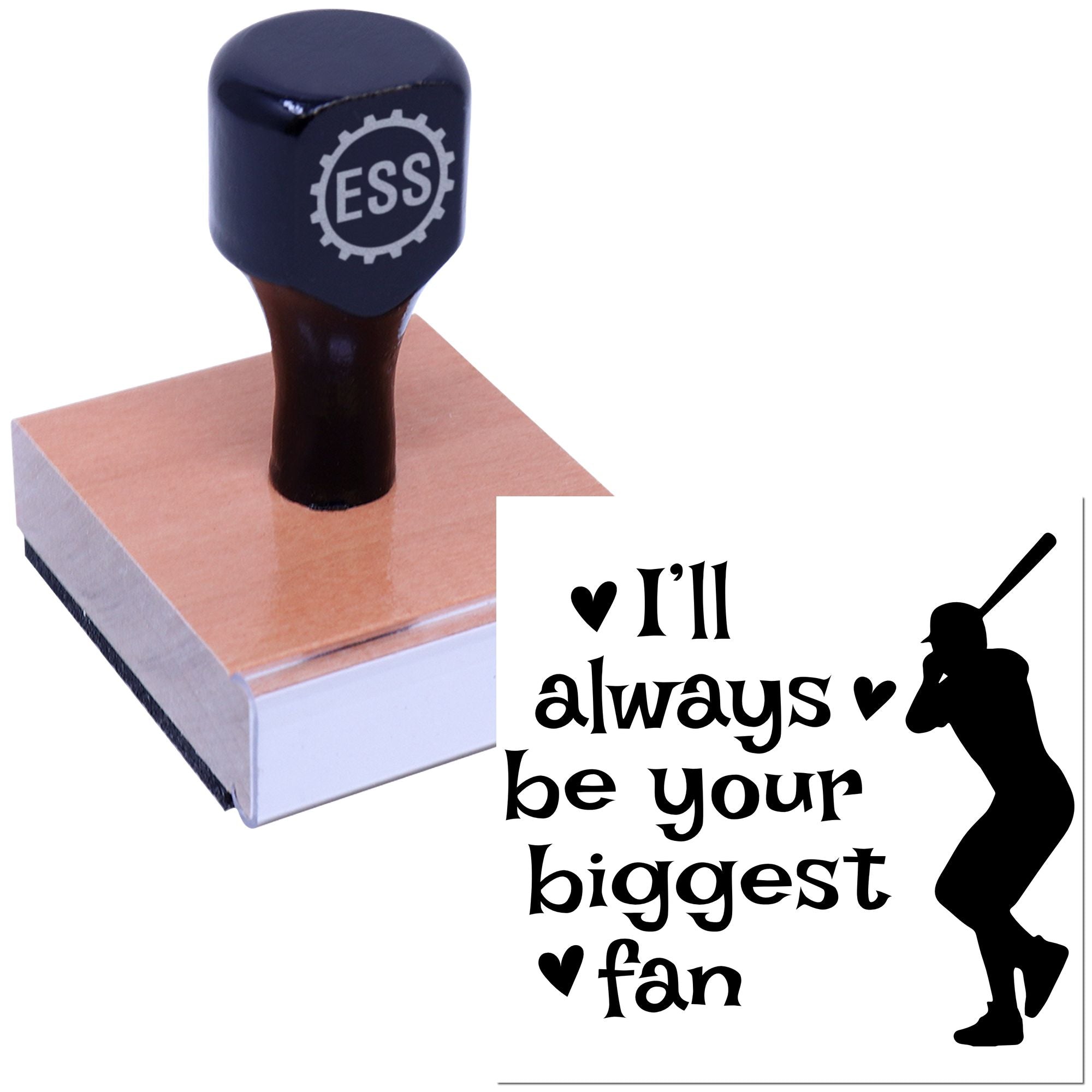 Endless Baseball Devotion Note Card Rubber Stamp