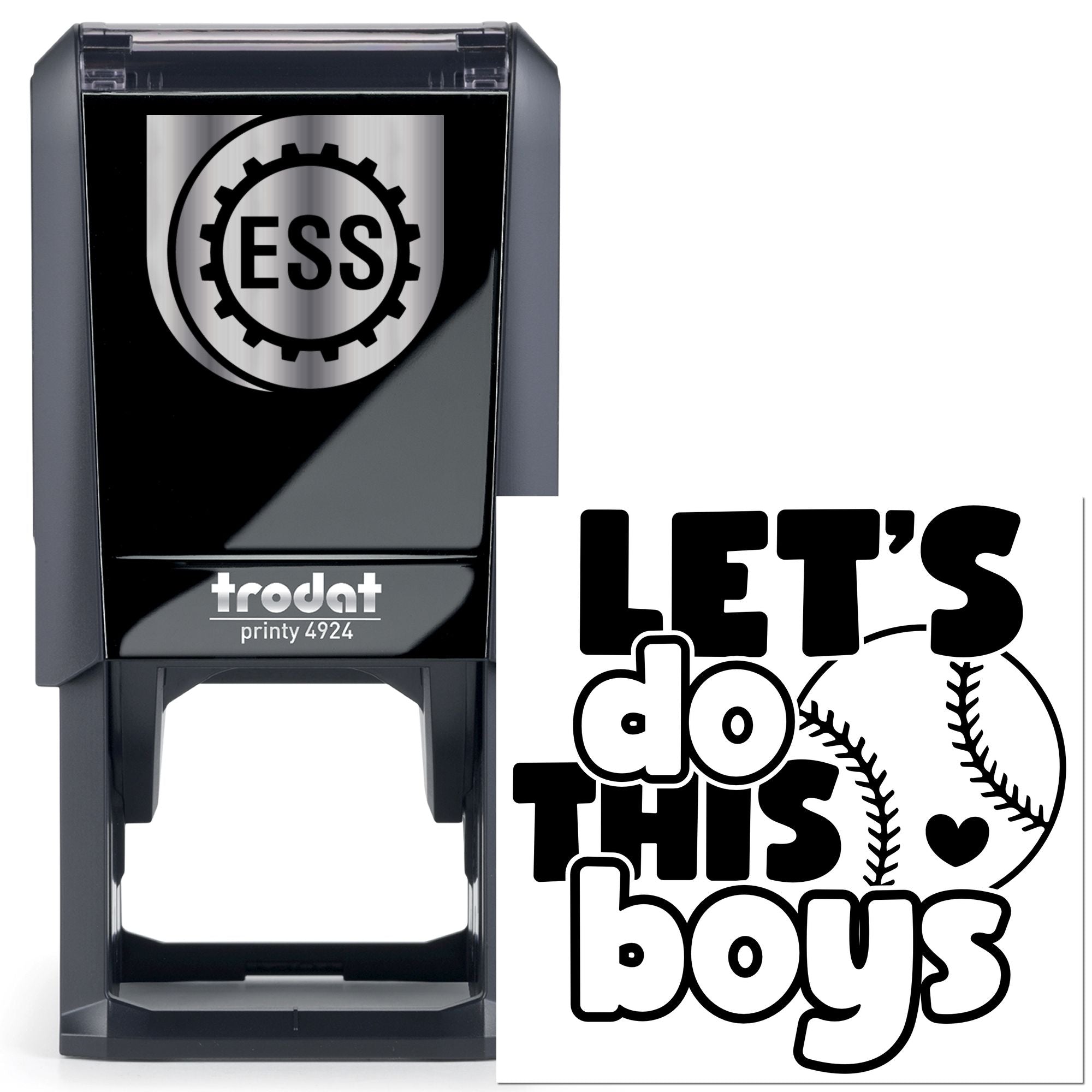 Self-Inking Baseball Motivation Note Card Stamp