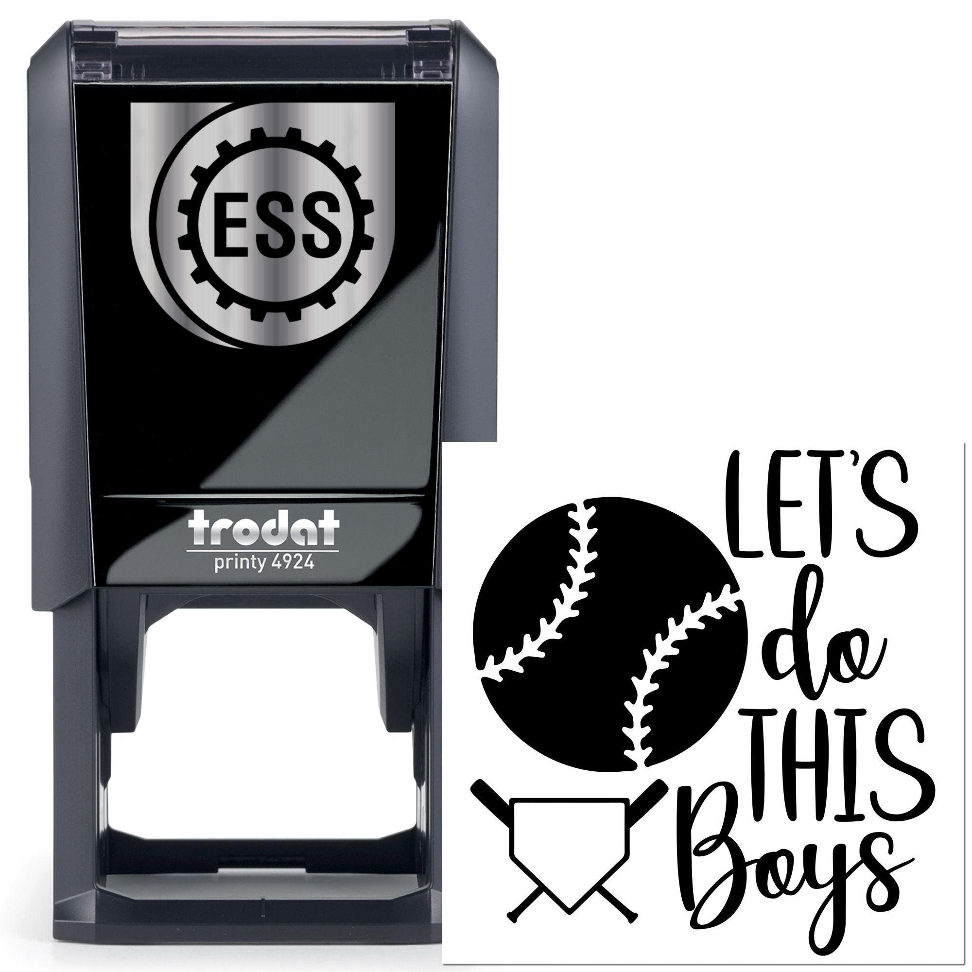 Self-Inking Baseball Cheer Mini Card Stamp