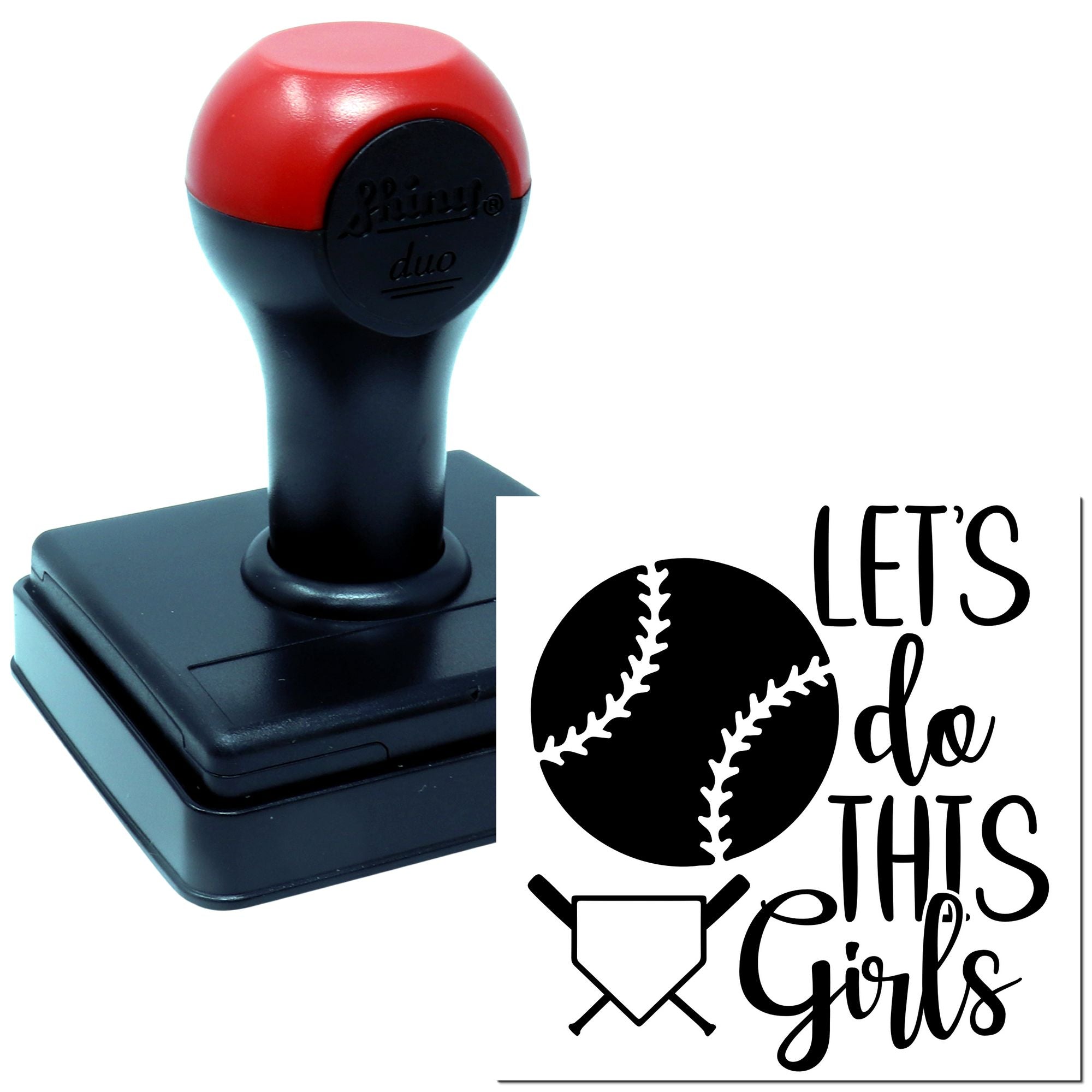Duo Fearless Girls Softball Game Day Hand Stamp