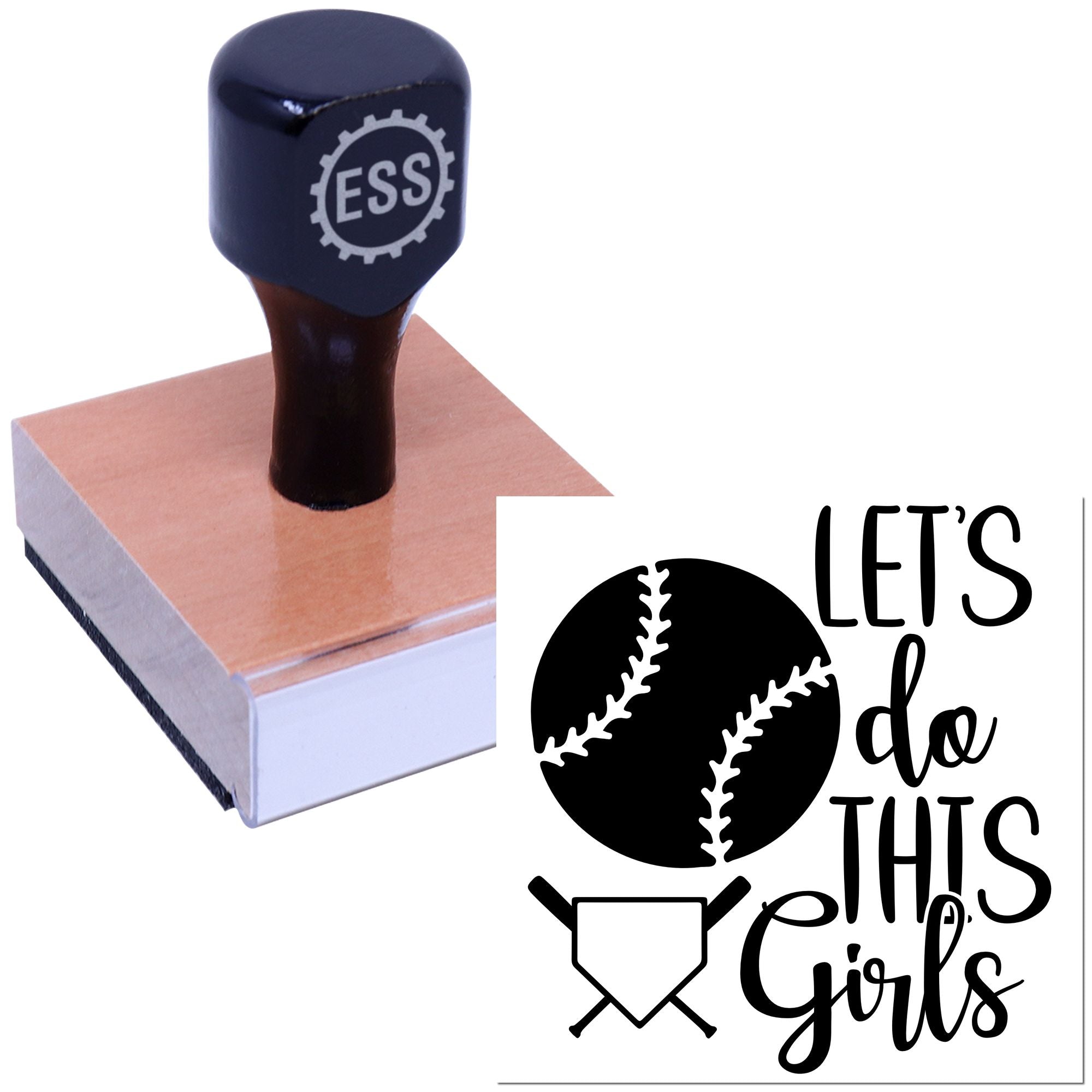 Diamond Girls Rally Favor Tag Rubber Stamp