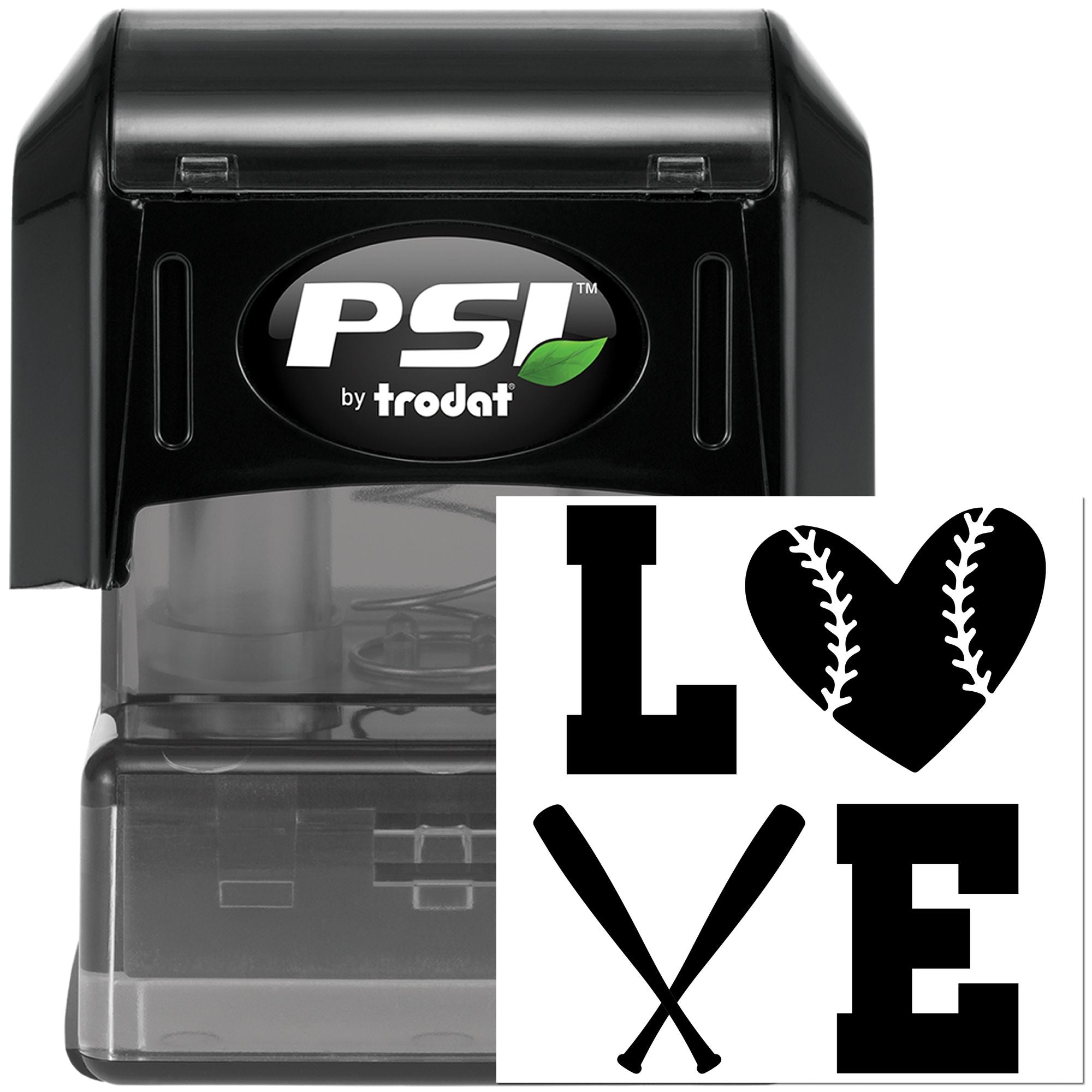 Pre-Inked Love For Baseball Party Favor Stamp