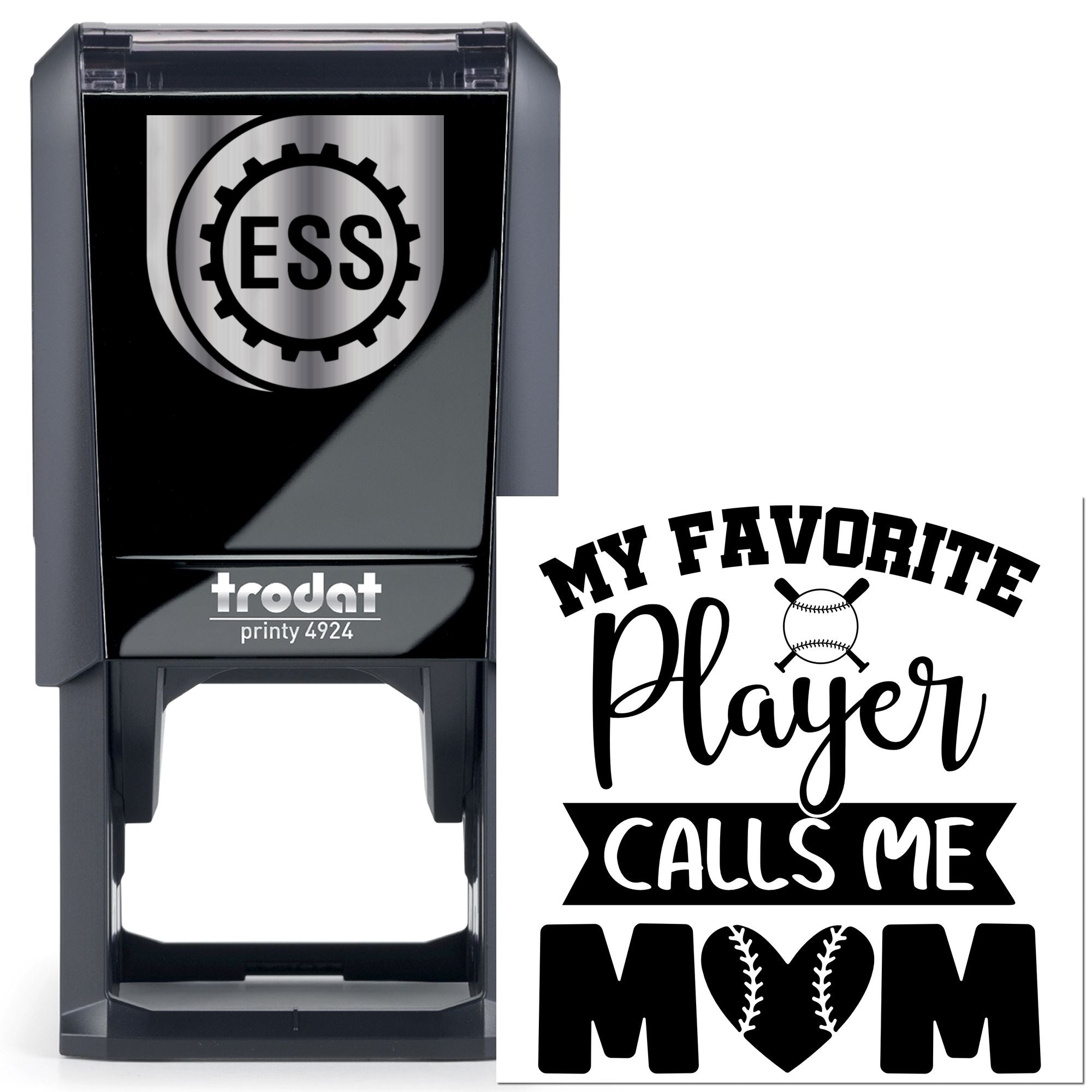 Self-Inking Baseball Mom Crafting Stamp
