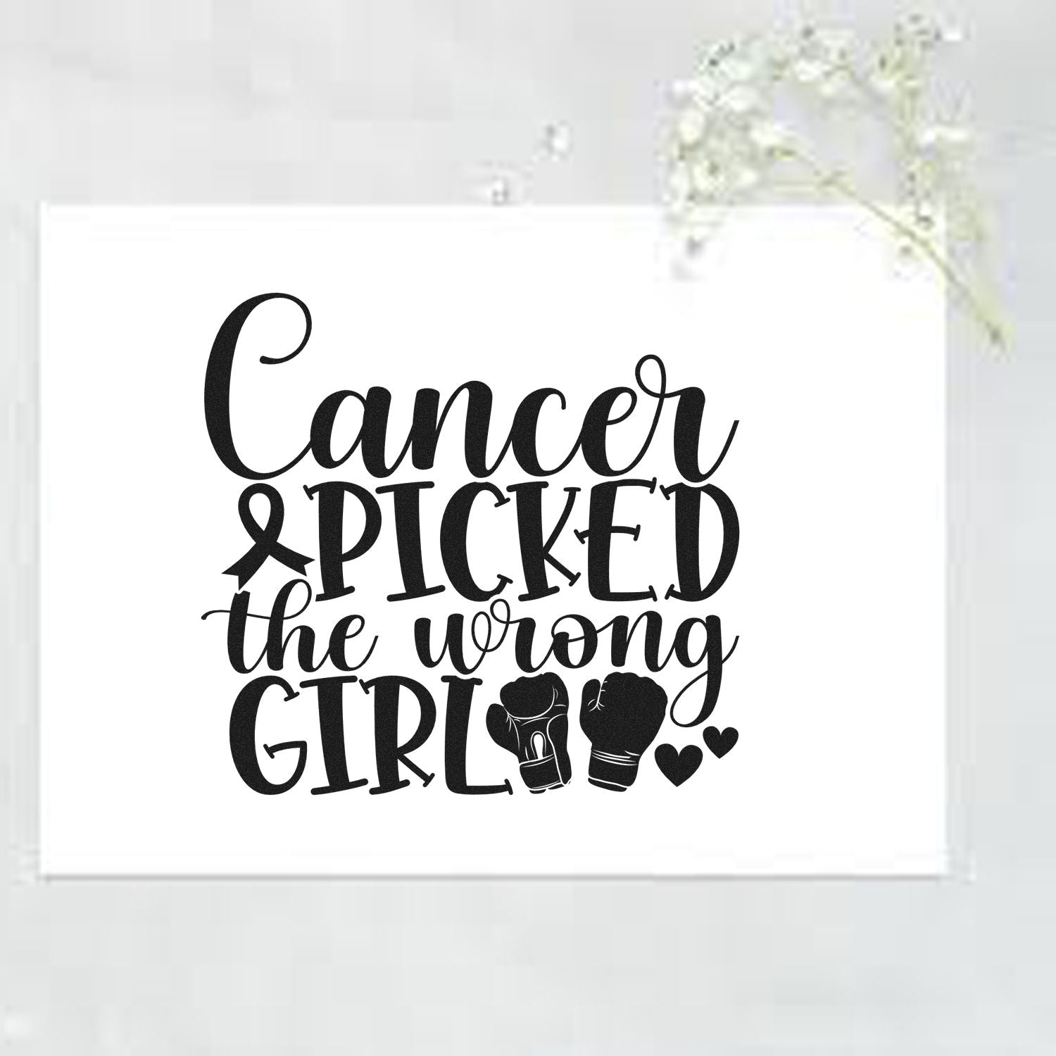 Pre-Inked Cancer Picked Wrong Crafting Stamp