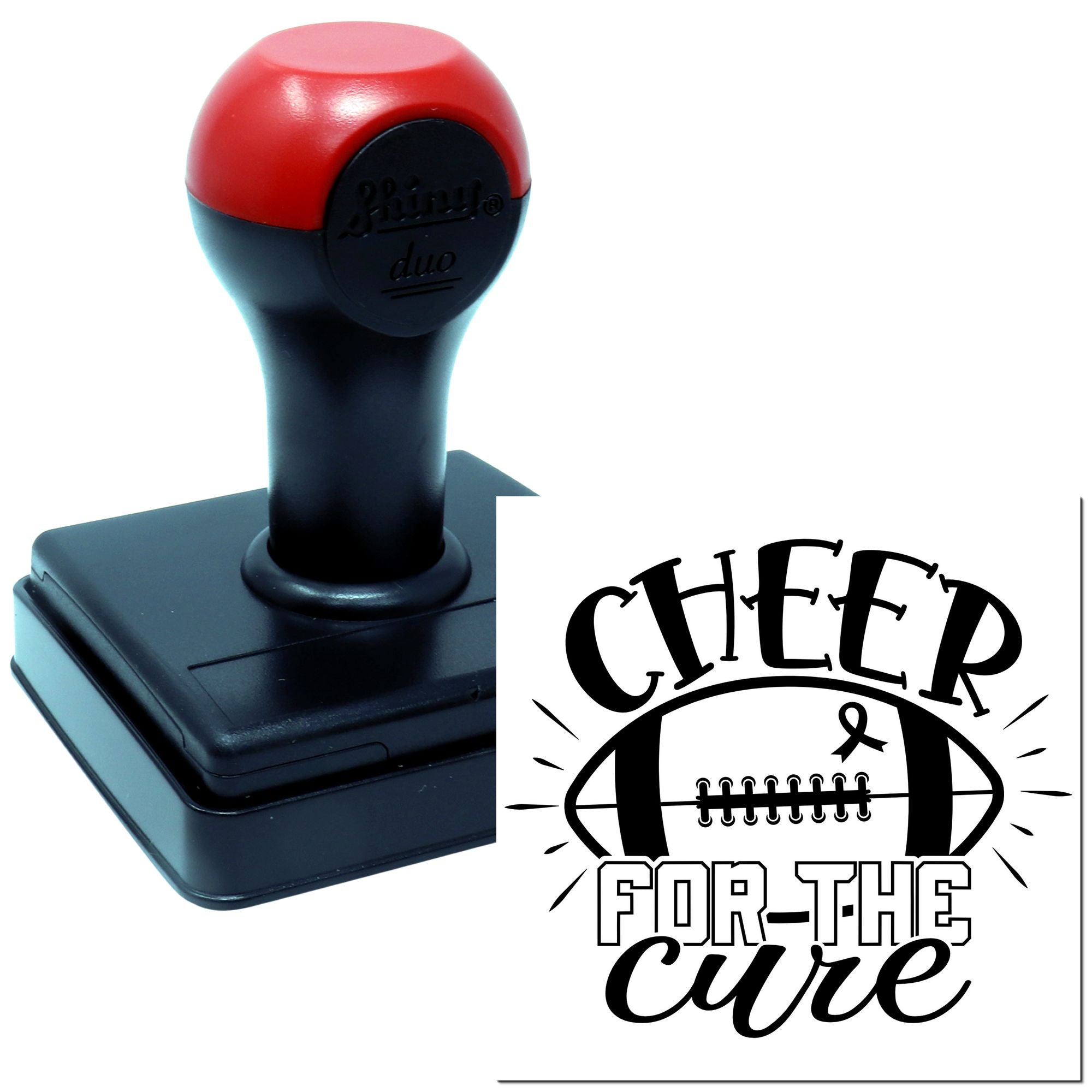 Duo Cheerleaders Unite For Cancer Cure Hand Stamp