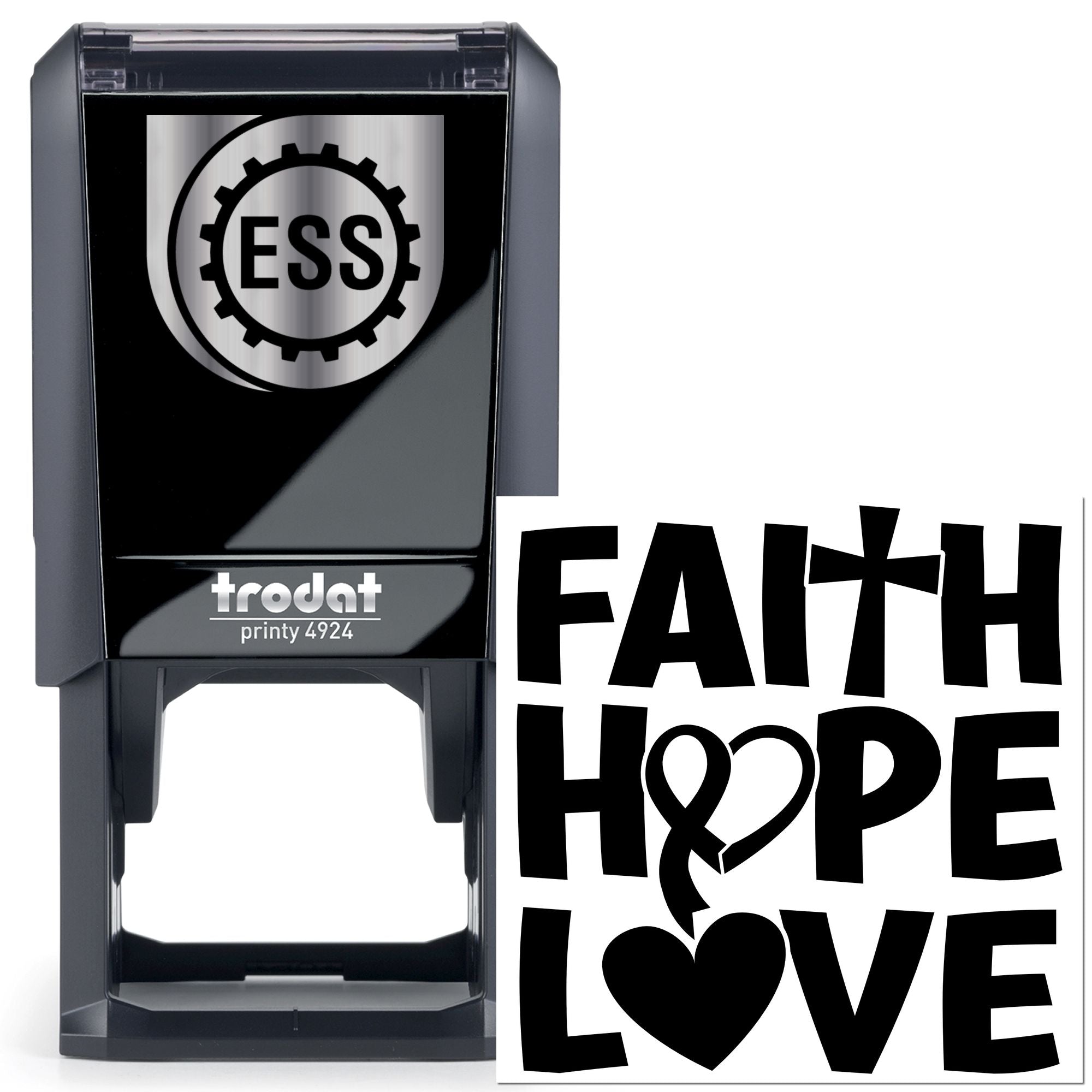 Self-Inking Faith Hope Papercraft Stamp