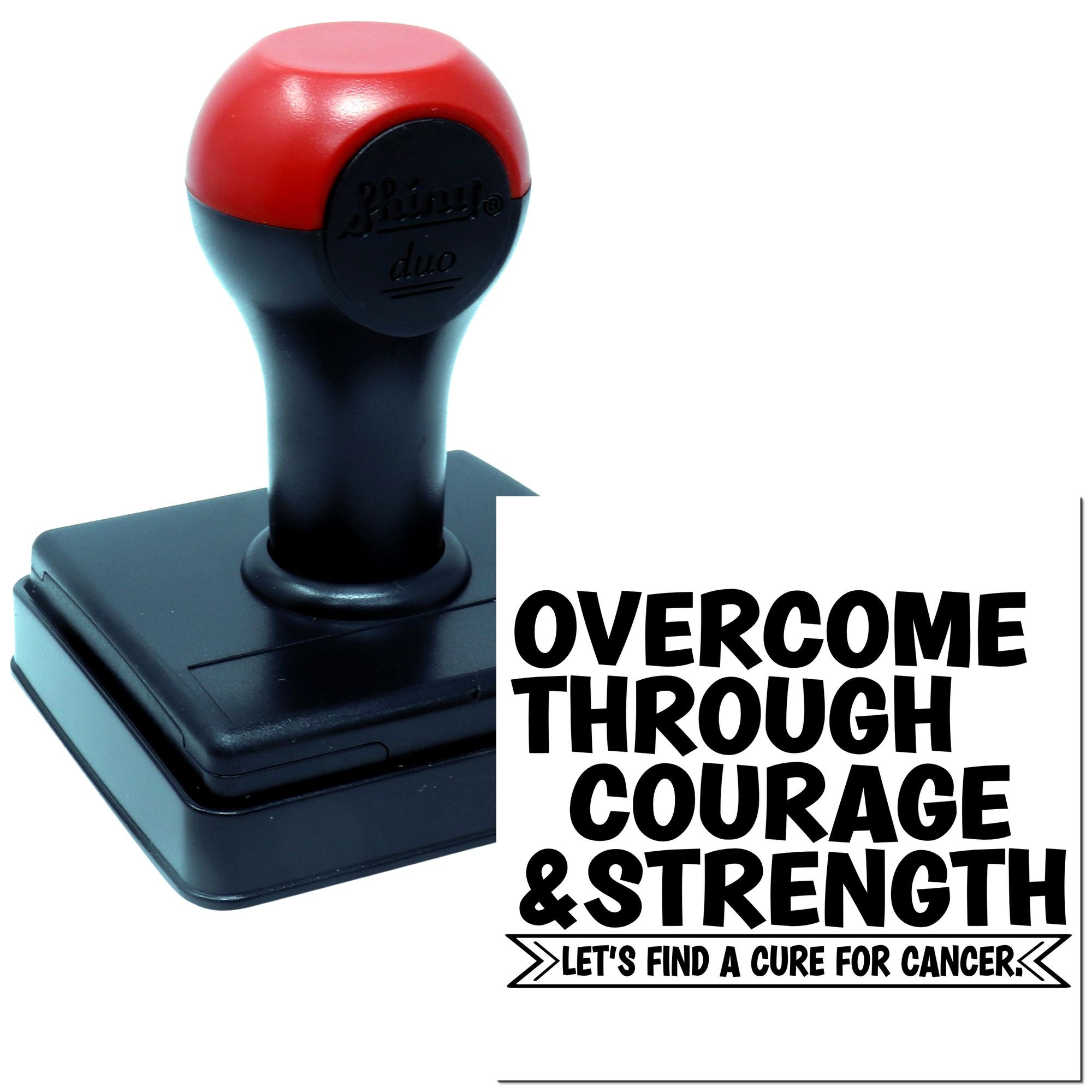 Duo Courage Strength Unite To Cure Hand Stamp