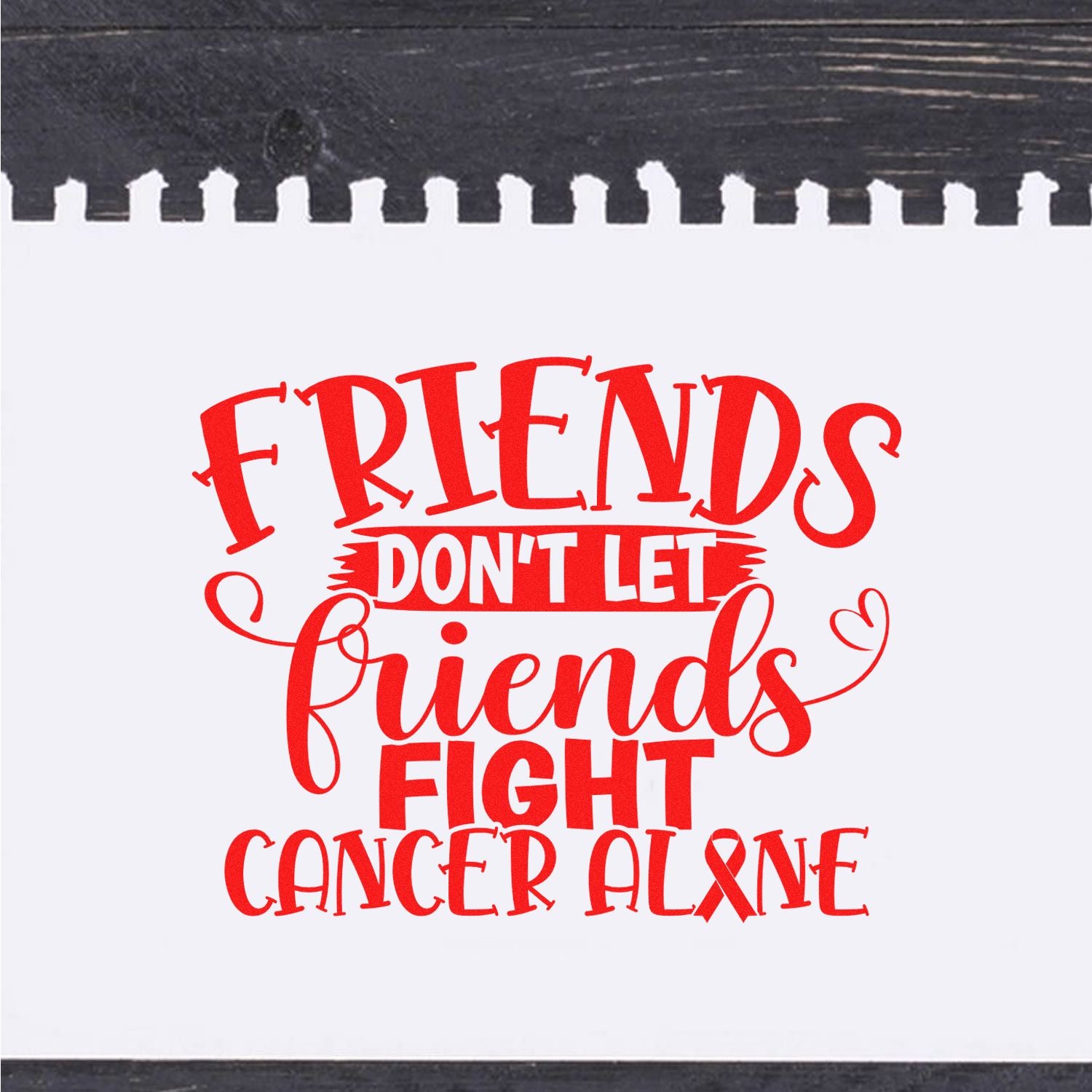 Duo Friends Unite Against Cancer Together Hand Stamp