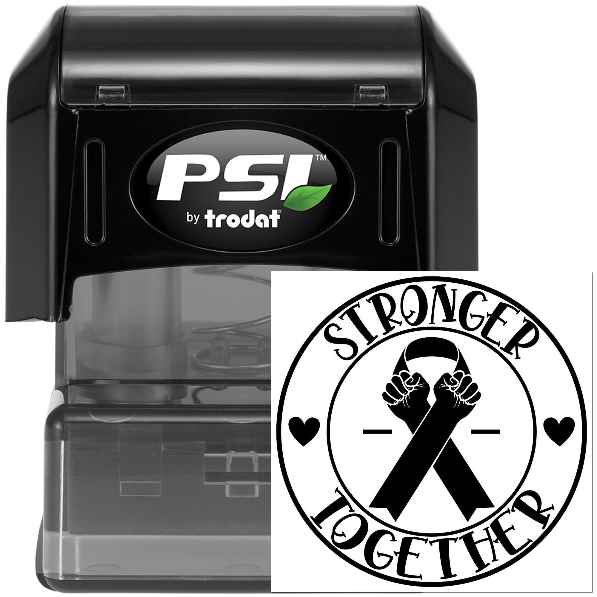 Pre-Inked Stronger Together Logo Craft Stamp