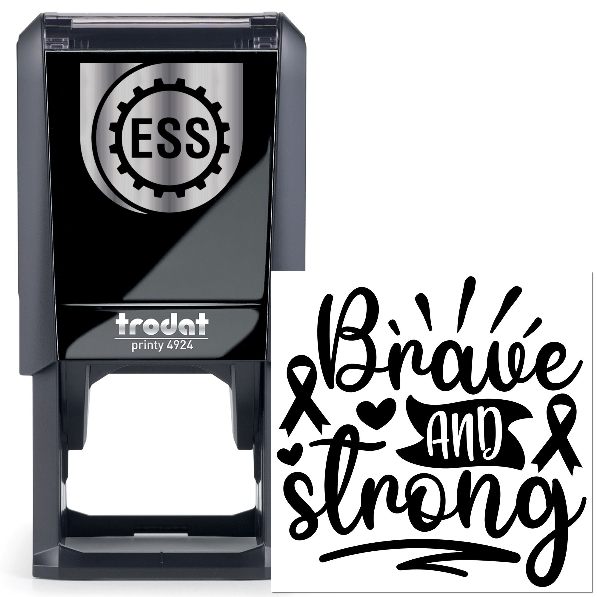 Self-Inking Brave Strong Card Stamp