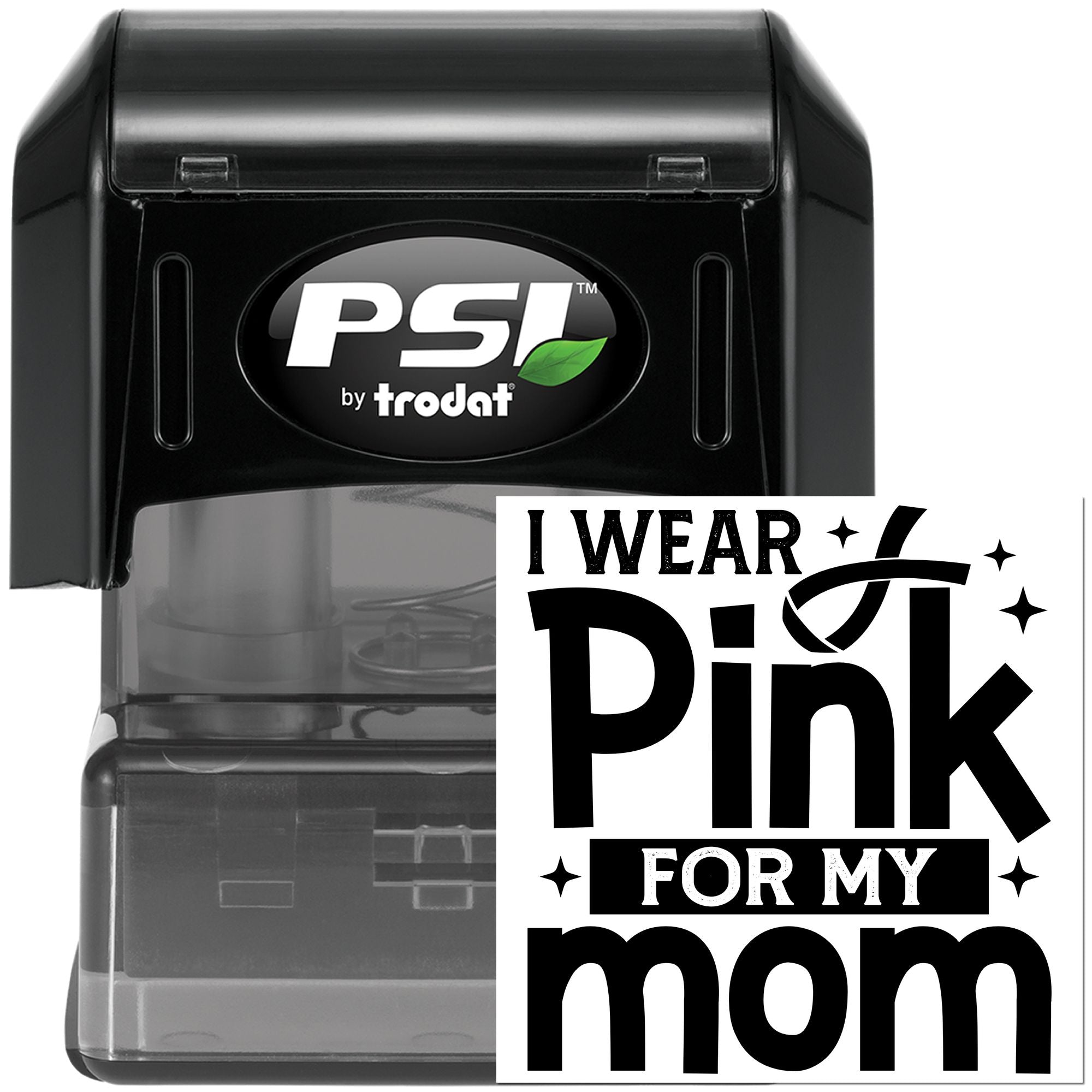 Pre-Inked I Wear Pink Card Stamp