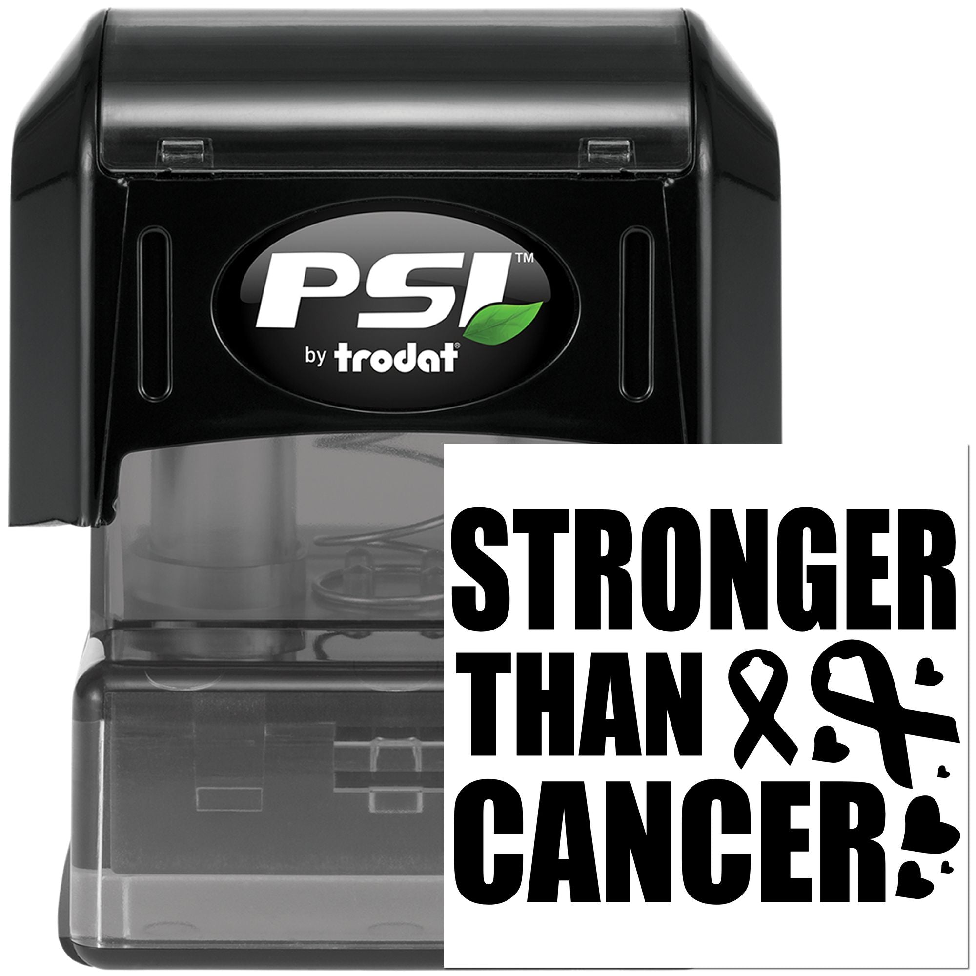 Pre-Inked Stronger Than Cancer Card Making Stamp