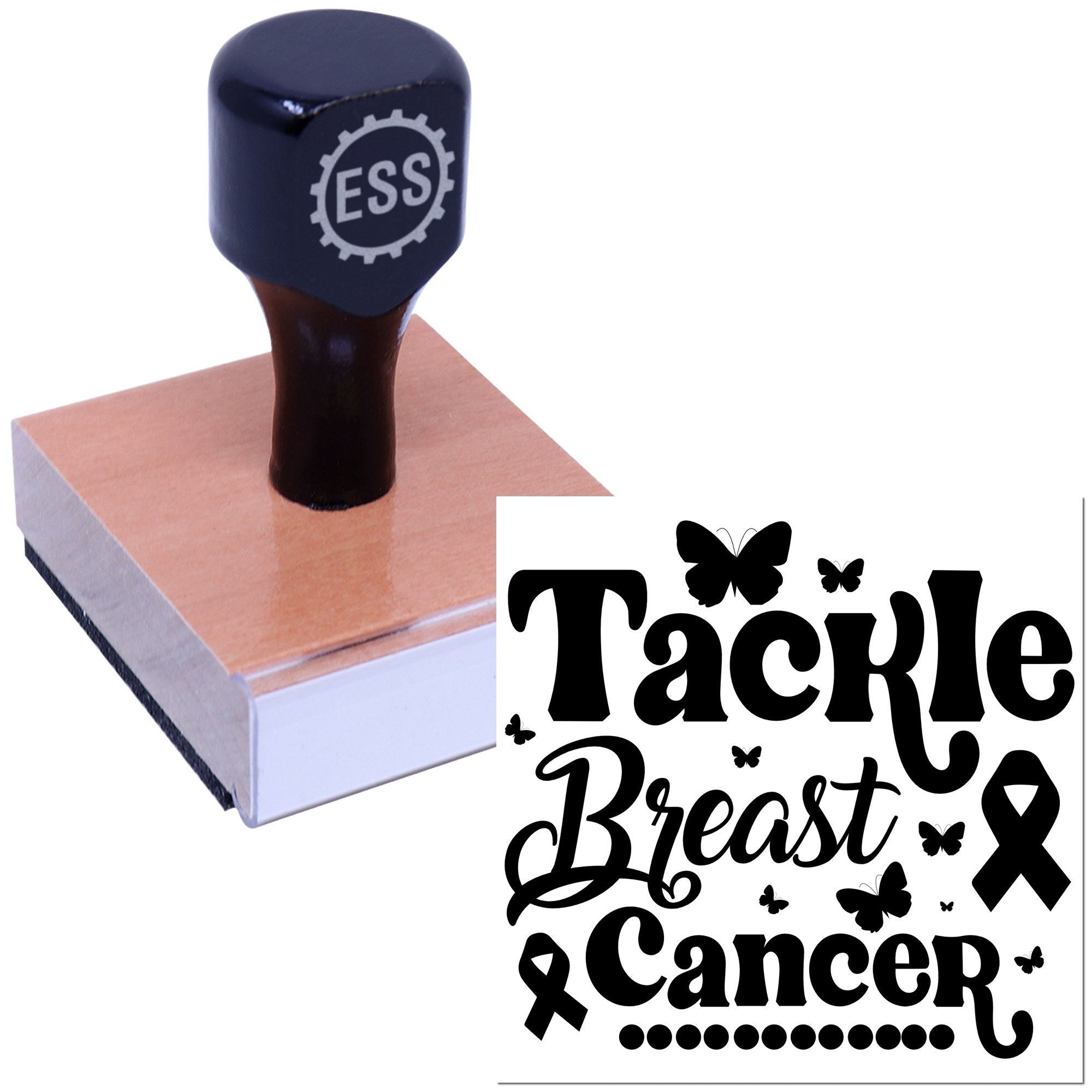 Butterfly Cancer Crusade Paper Craft Rubber Stamp