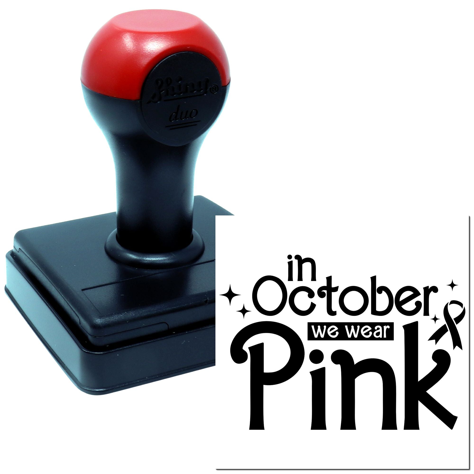 Duo In October We Wear Pink Hand Stamp