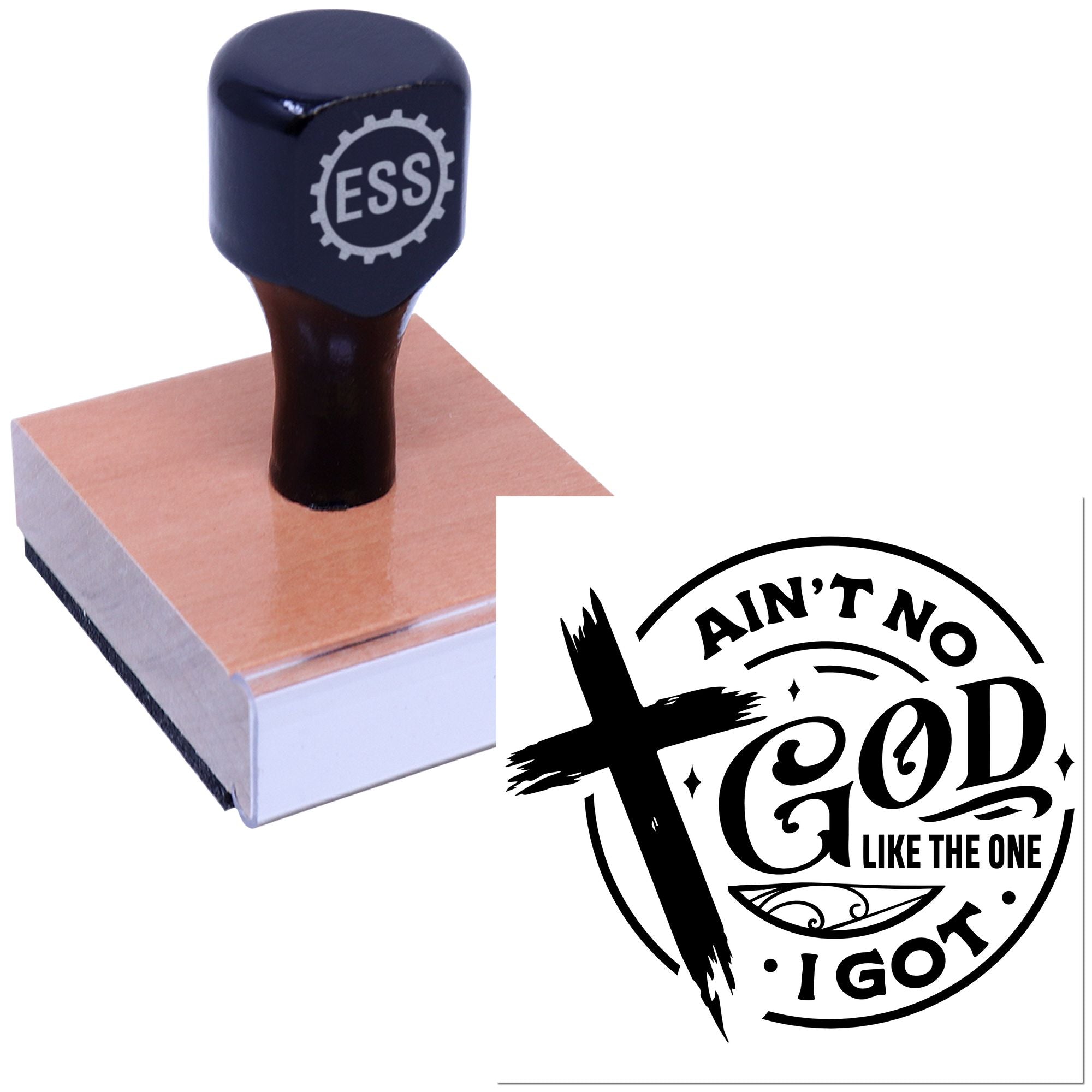 Bold Faith Emblem Postcard Rubber Stamp