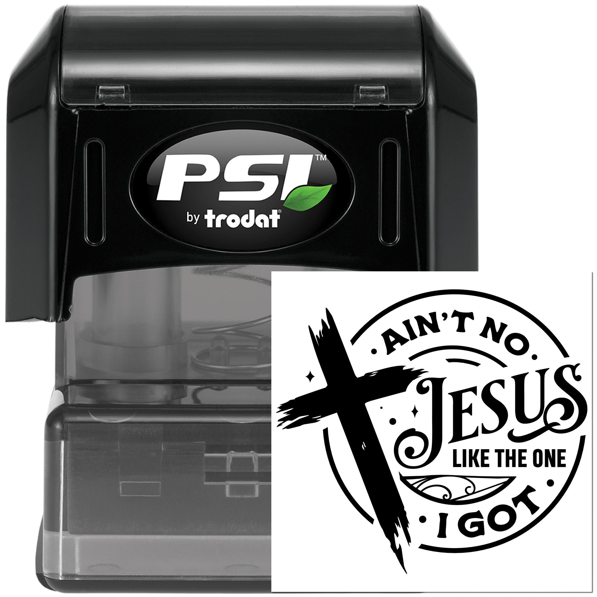 Pre-Inked Ain't No Jesus Note Card Stamp