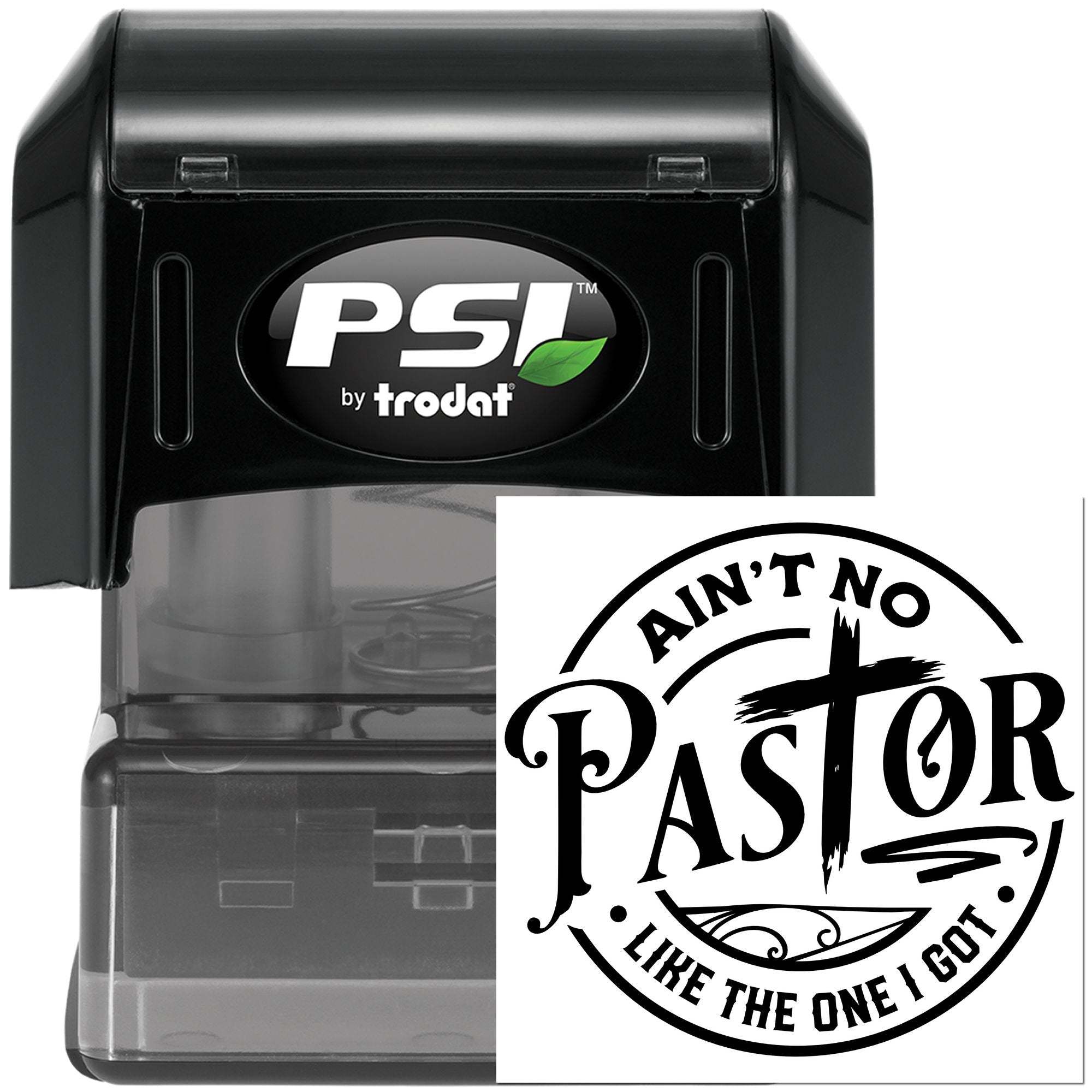 Pre-Inked Ain't No Pastor Mini Card Stamp