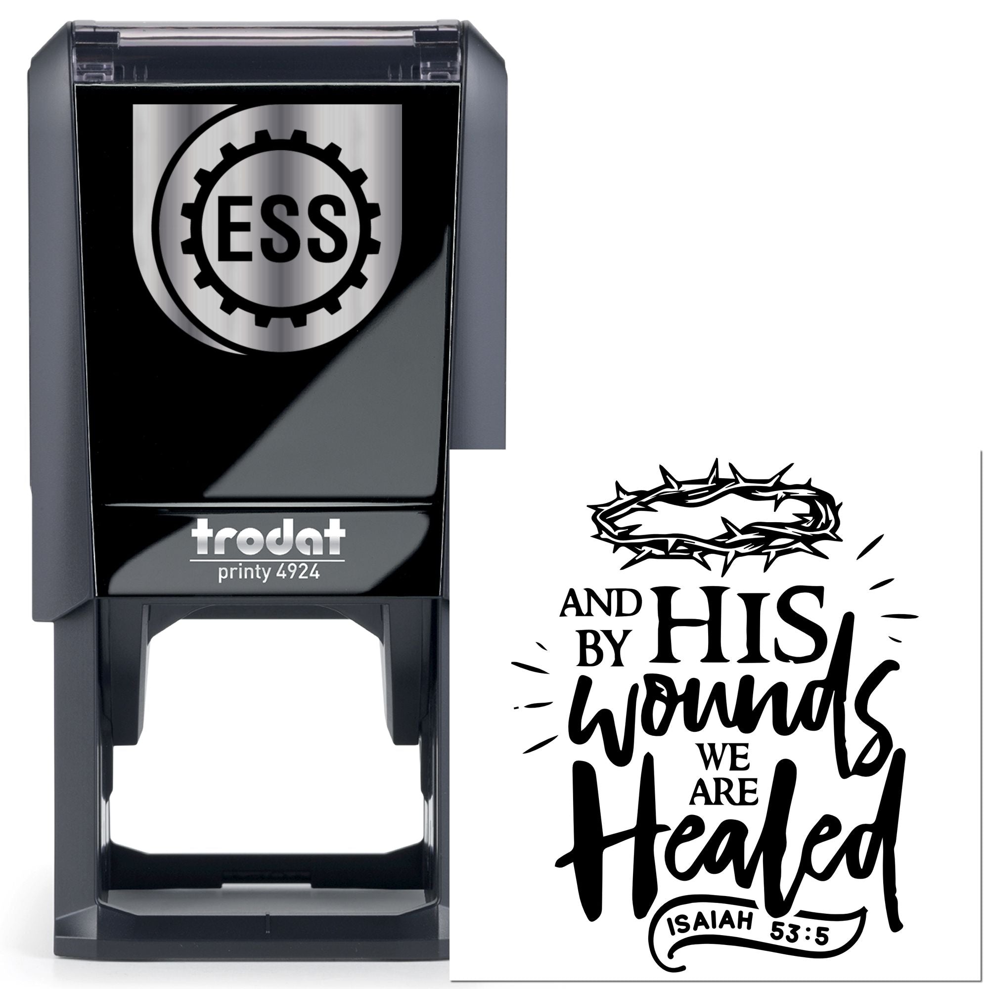 Self-Inking Wounded Healer Favor Tag Stamp