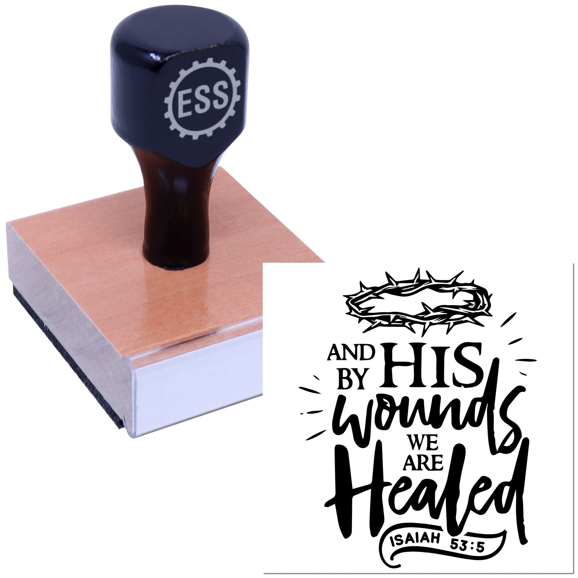 Wounds Bring Healing Place Card Rubber Stamp