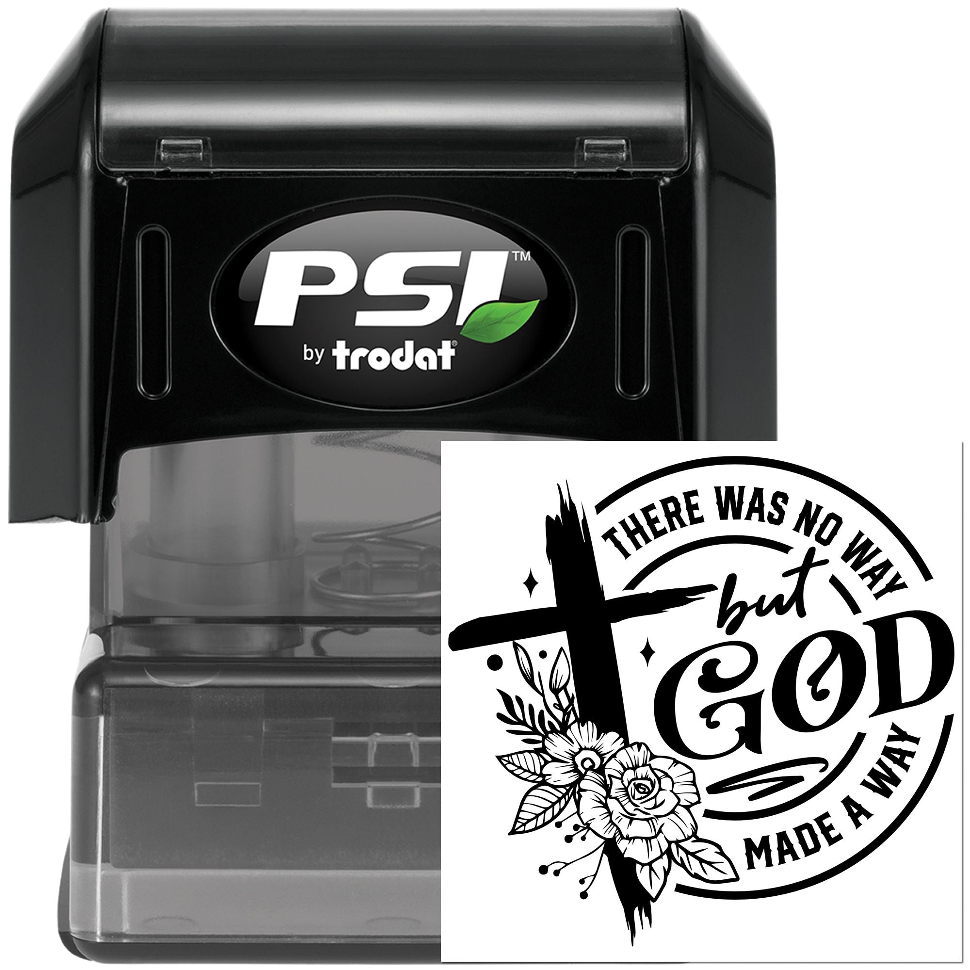 Pre-Inked God Made Way Favor Tag Stamp