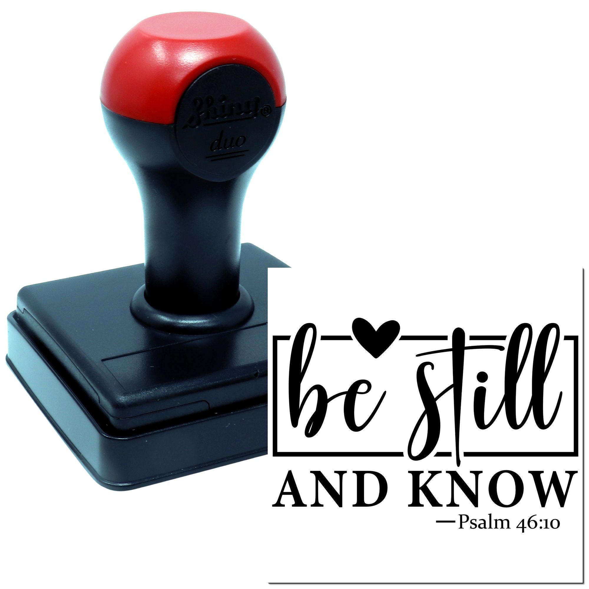 Duo Calm Heartful Psalm Typography Art Hand Stamp