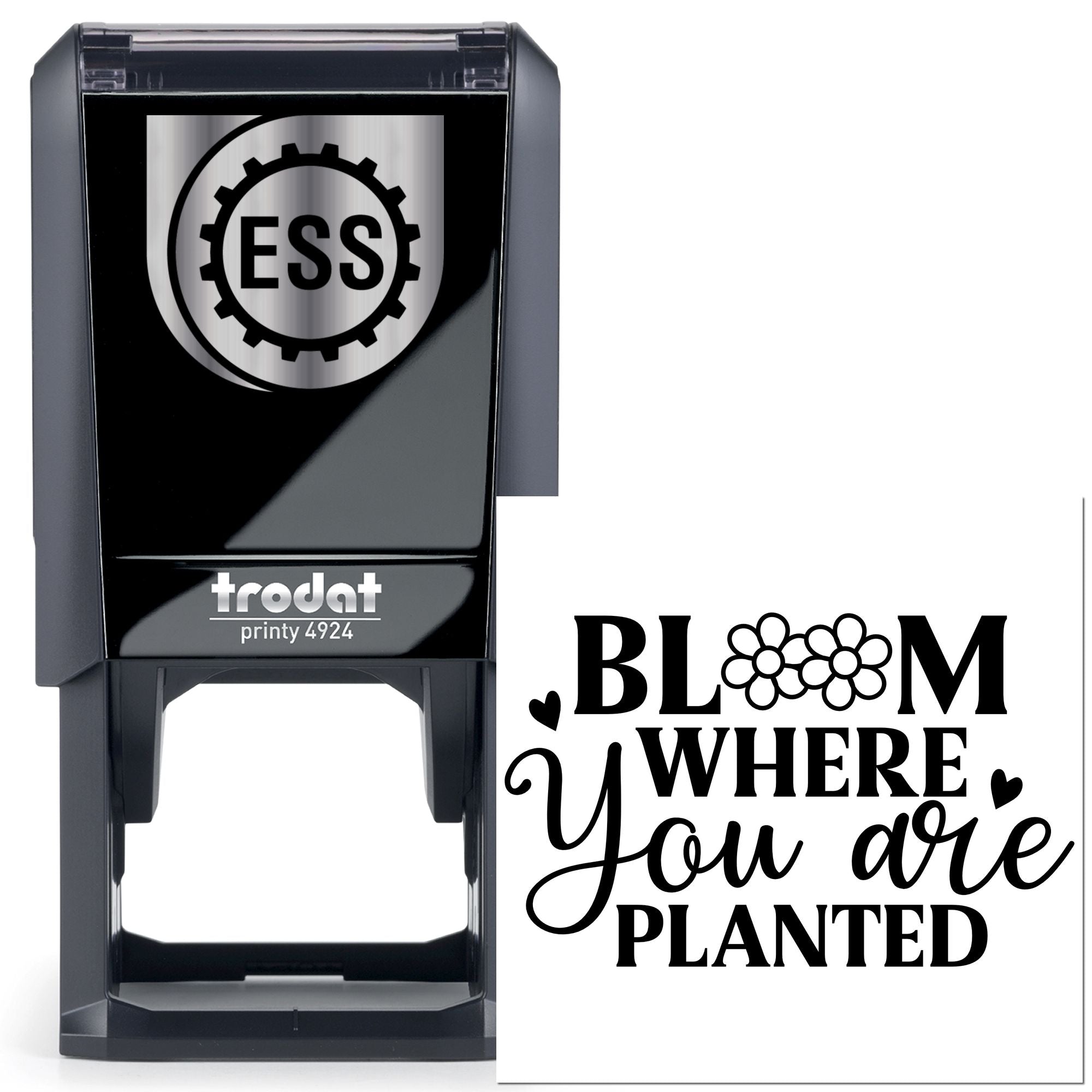 Self-Inking Floral Motivation Papercraft Stamp